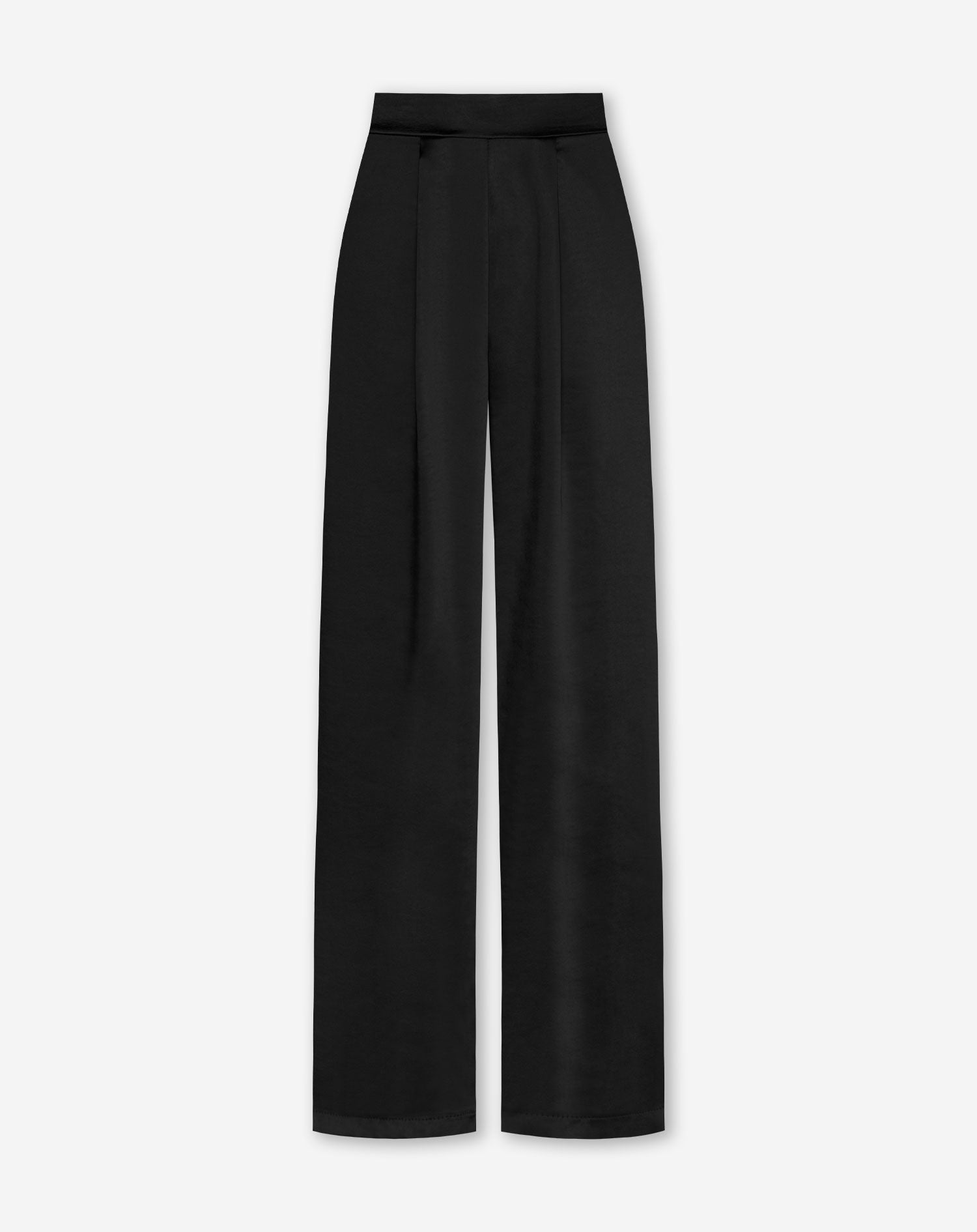 SATIN PANTALON ZWART