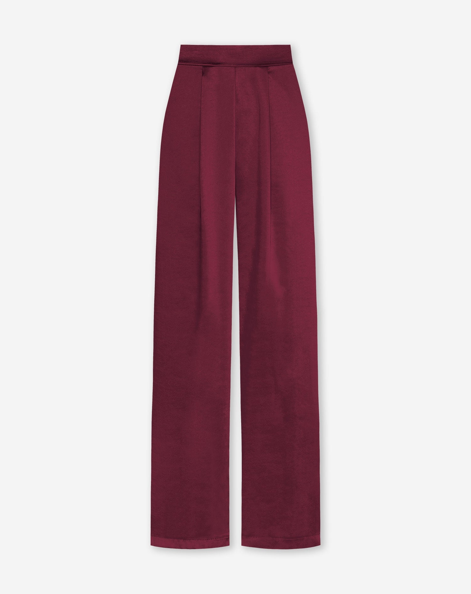 SATIN PANTALON BORDEAUX
