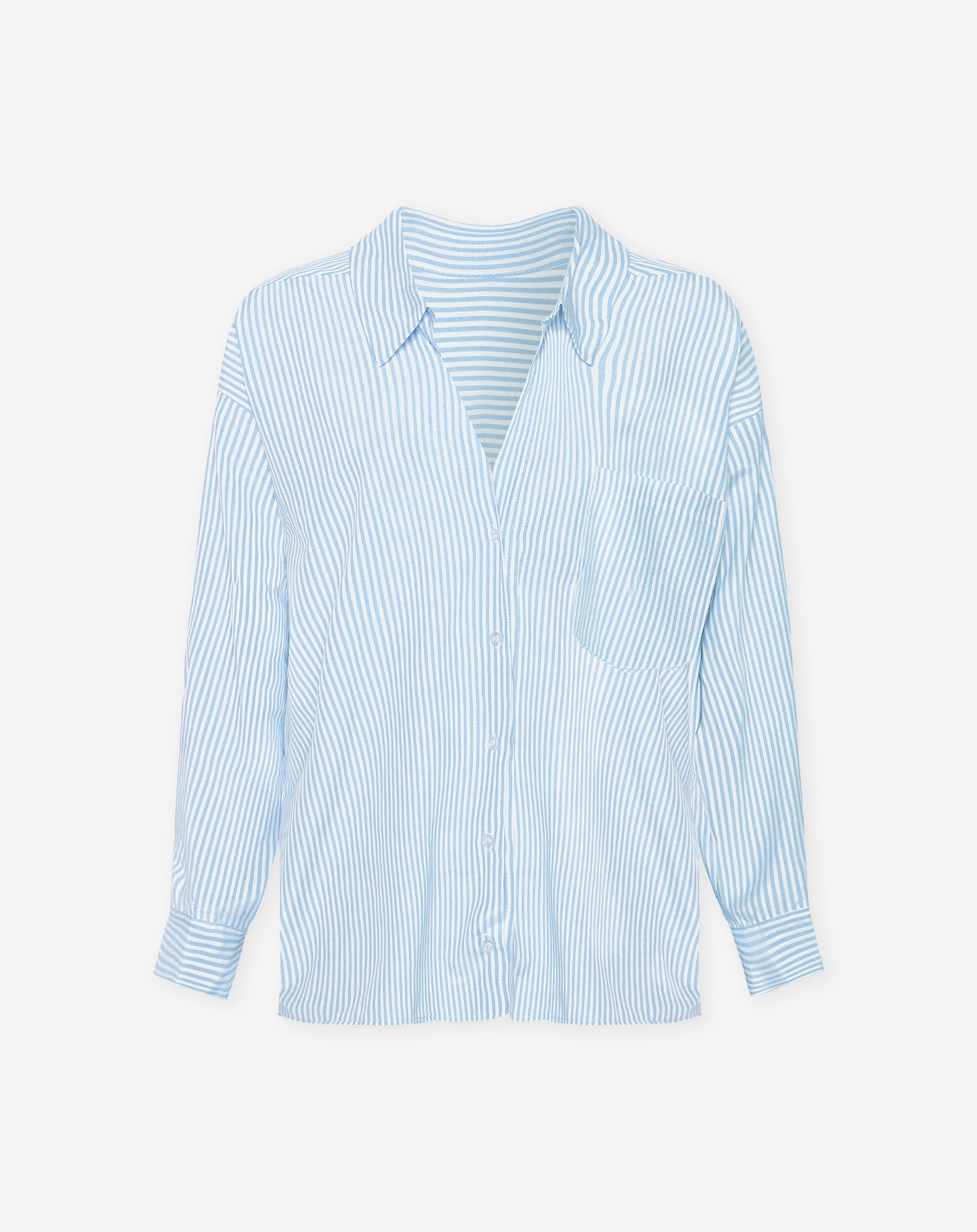STRIPE OVERSIZED BLOUSE BLAUW