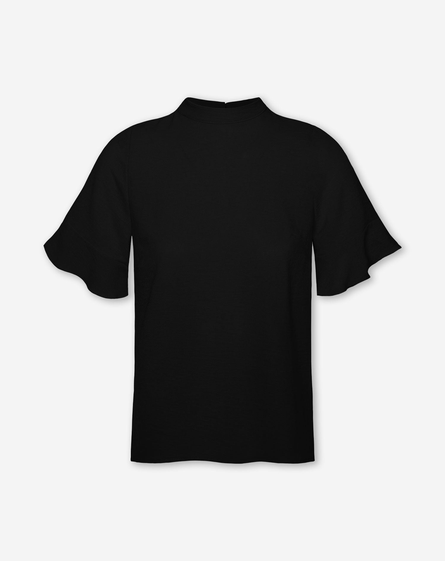 RUFFLE TOP ZWART