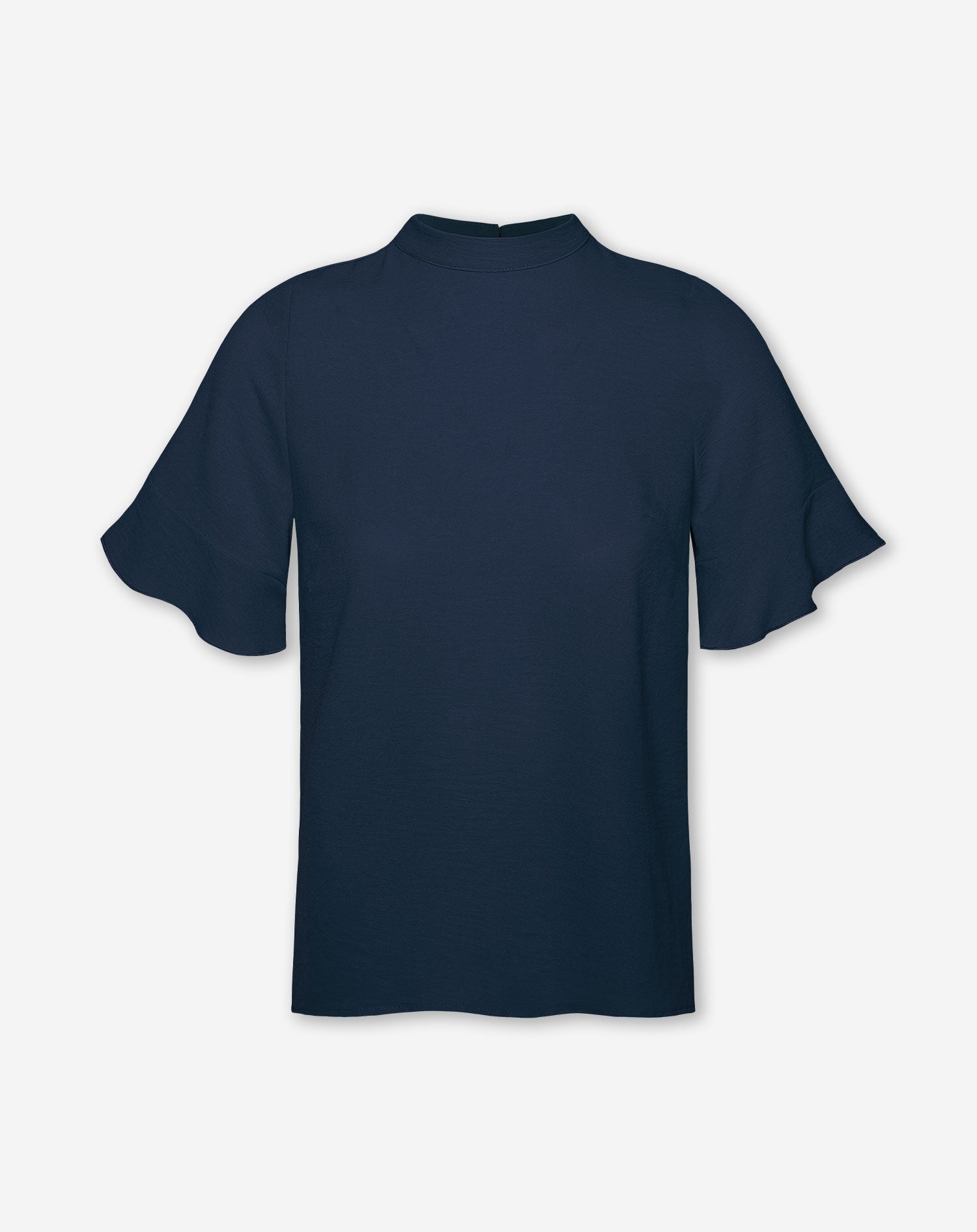 RUFFLE TOP MARINEBLAUW