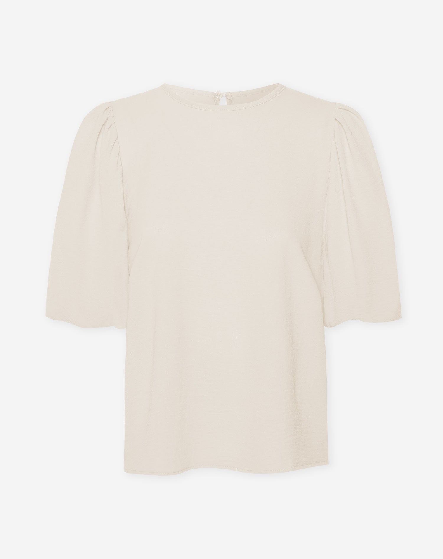 PUFF SLEEVE TOP BEIGE