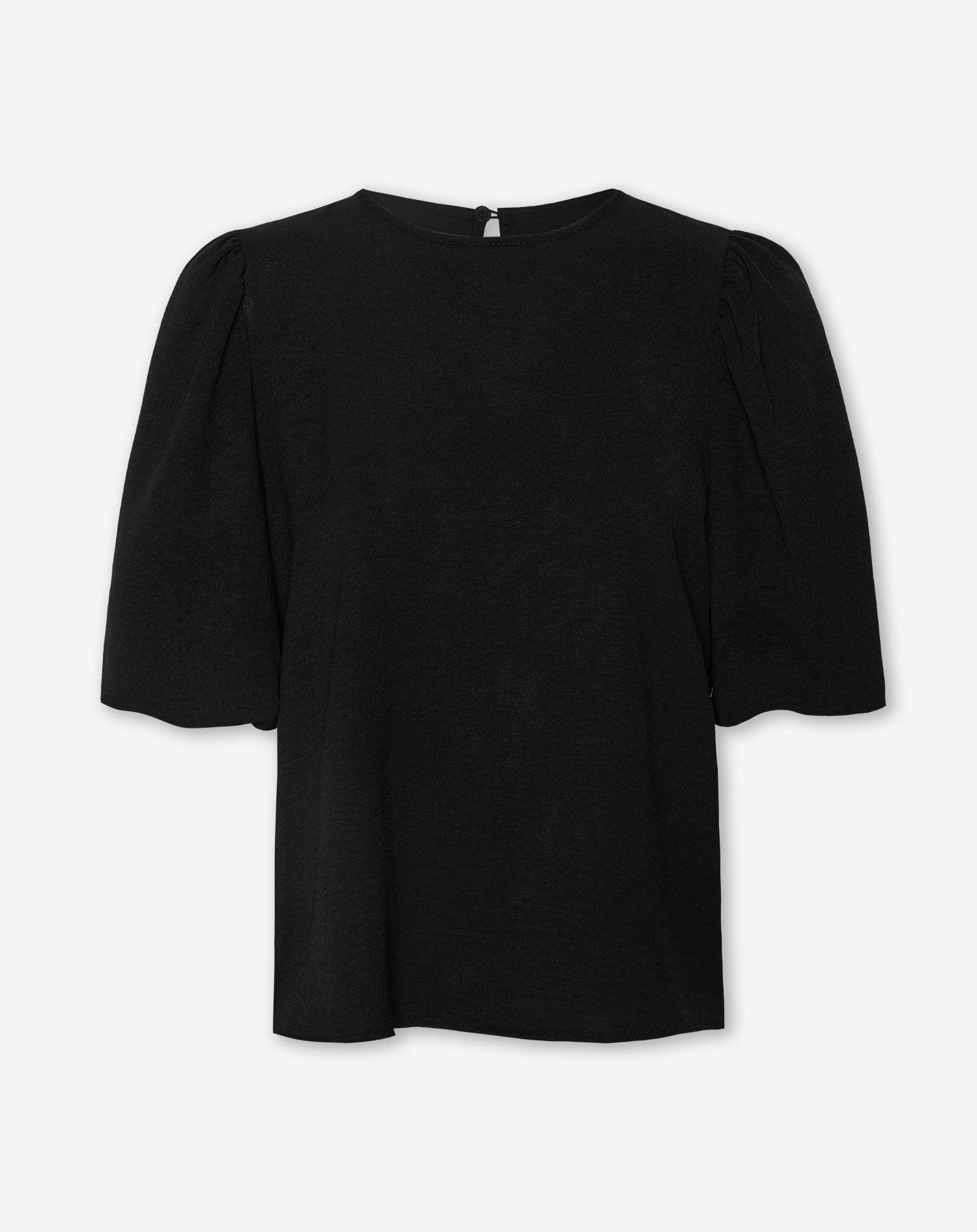 PUFF SLEEVE TOP ZWART