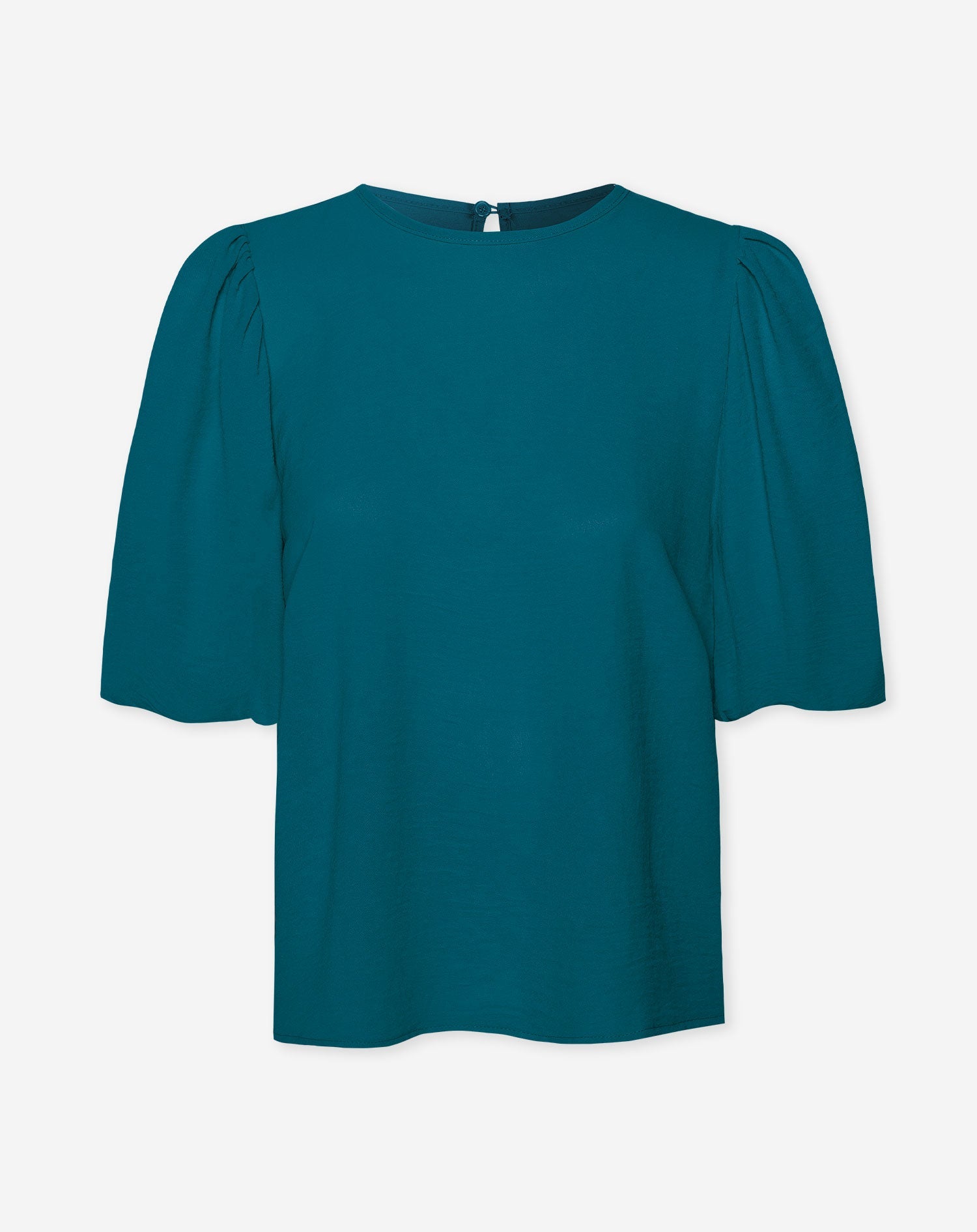 PUFF SLEEVE TOP ZEEBLAUW