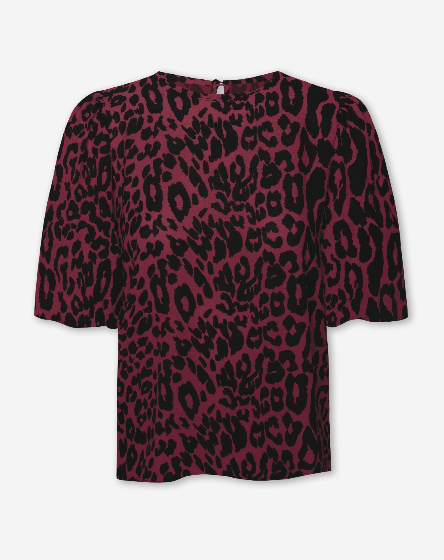 LEO PUFF SLEEVE TOP BURGUNDY
