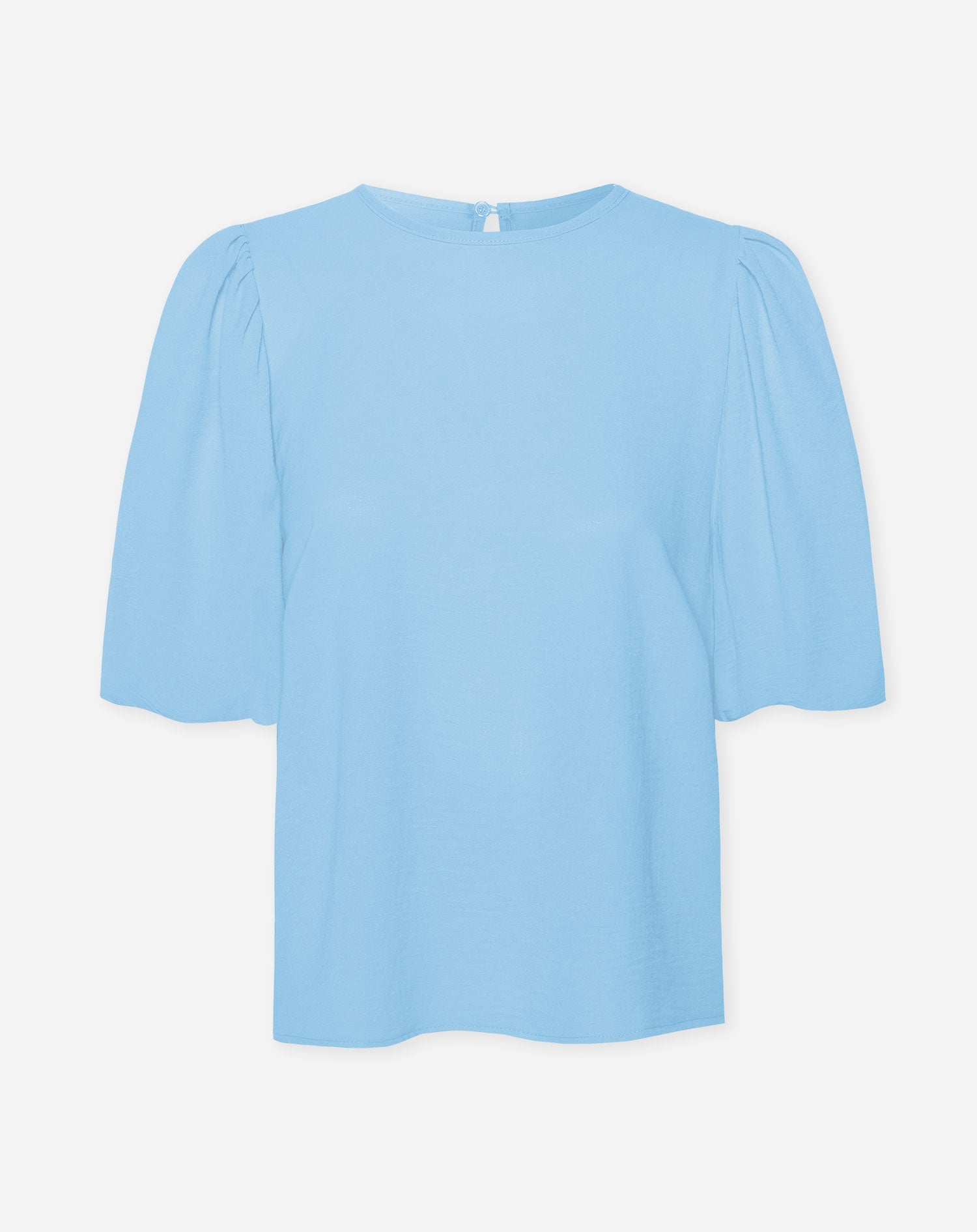 PUFF SLEEVE TOP LICHTBLAUW