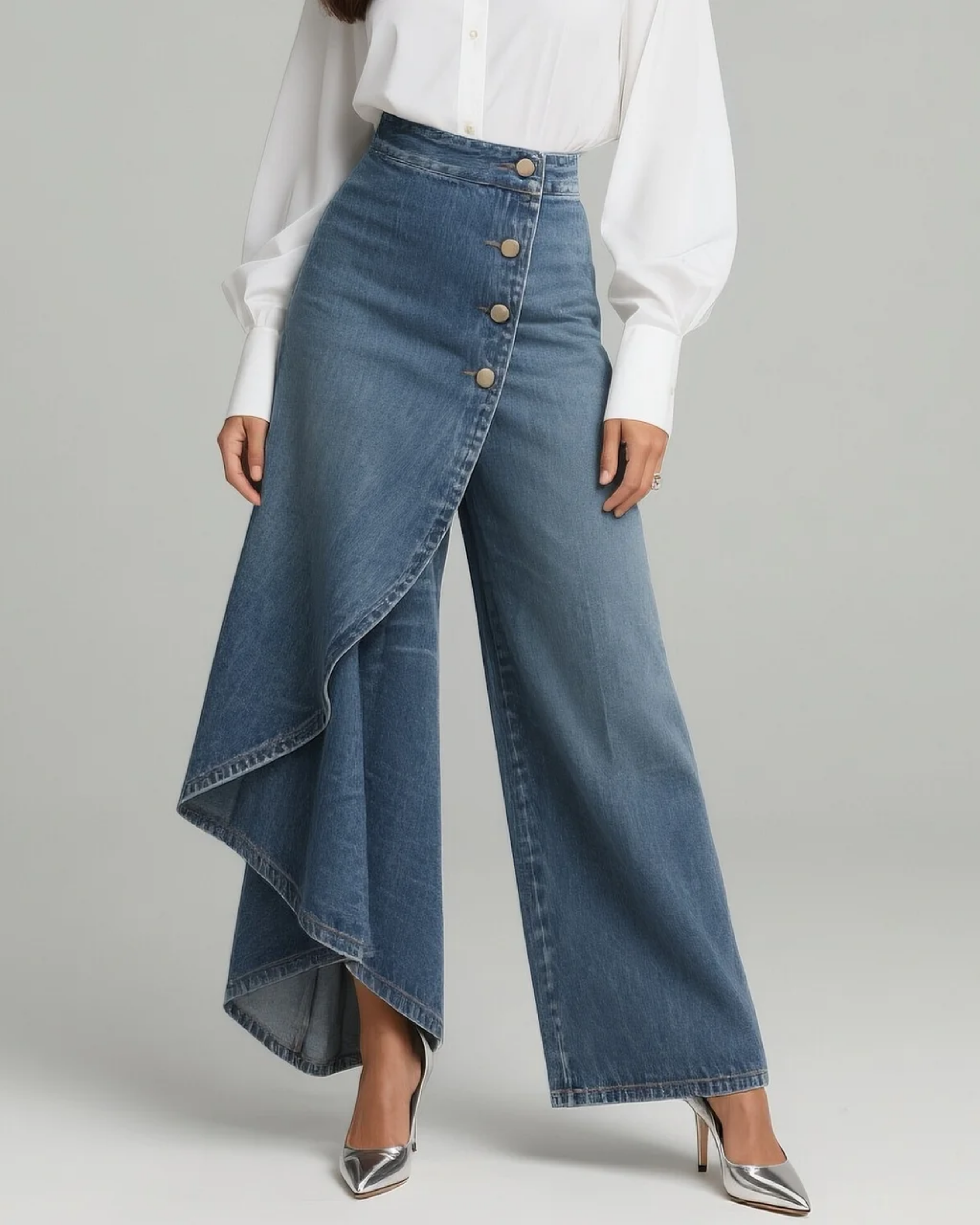 Denim Wikkelbroek – Slank & Comfortabel