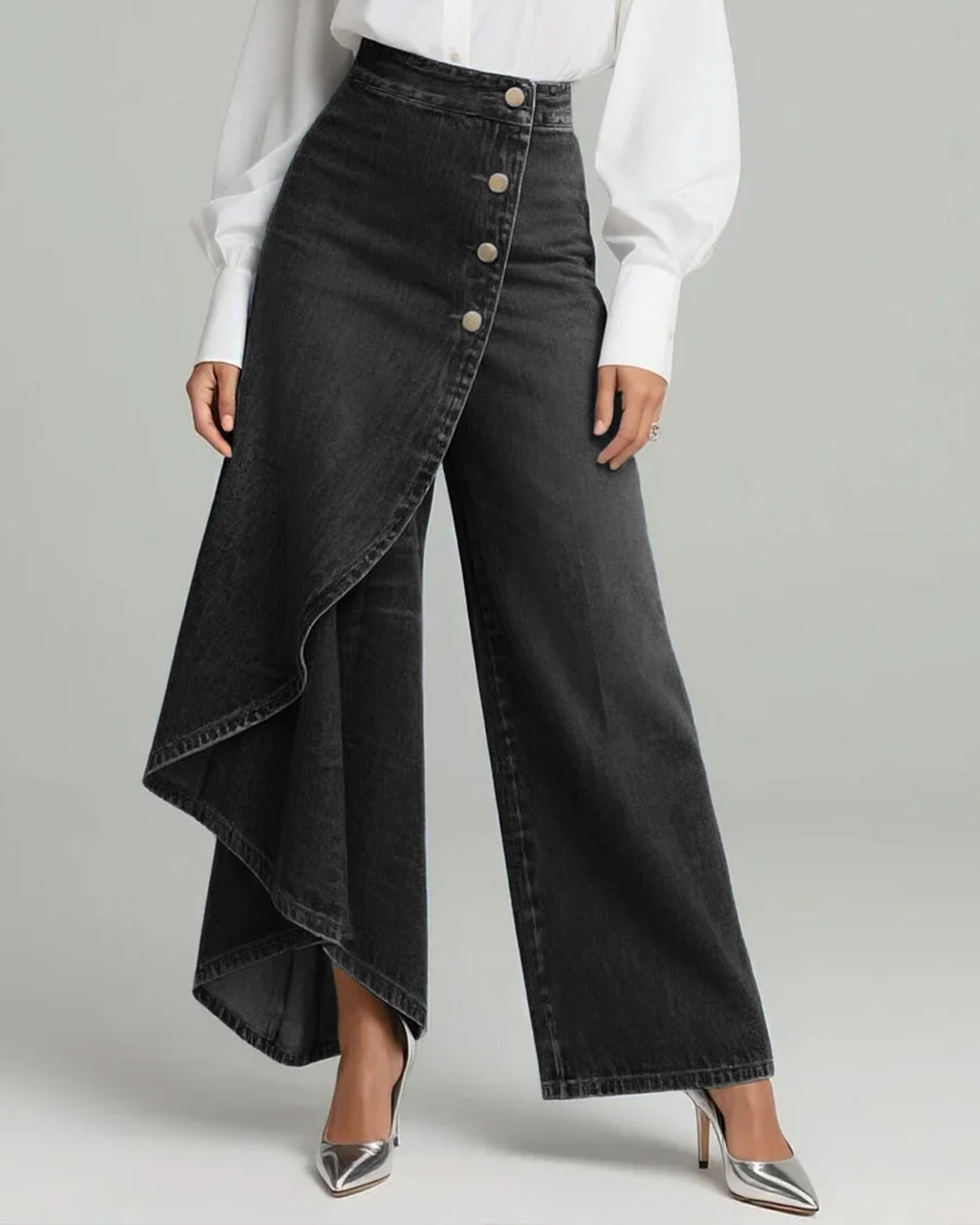 Denim Wikkelbroek – Slank & Comfortabel