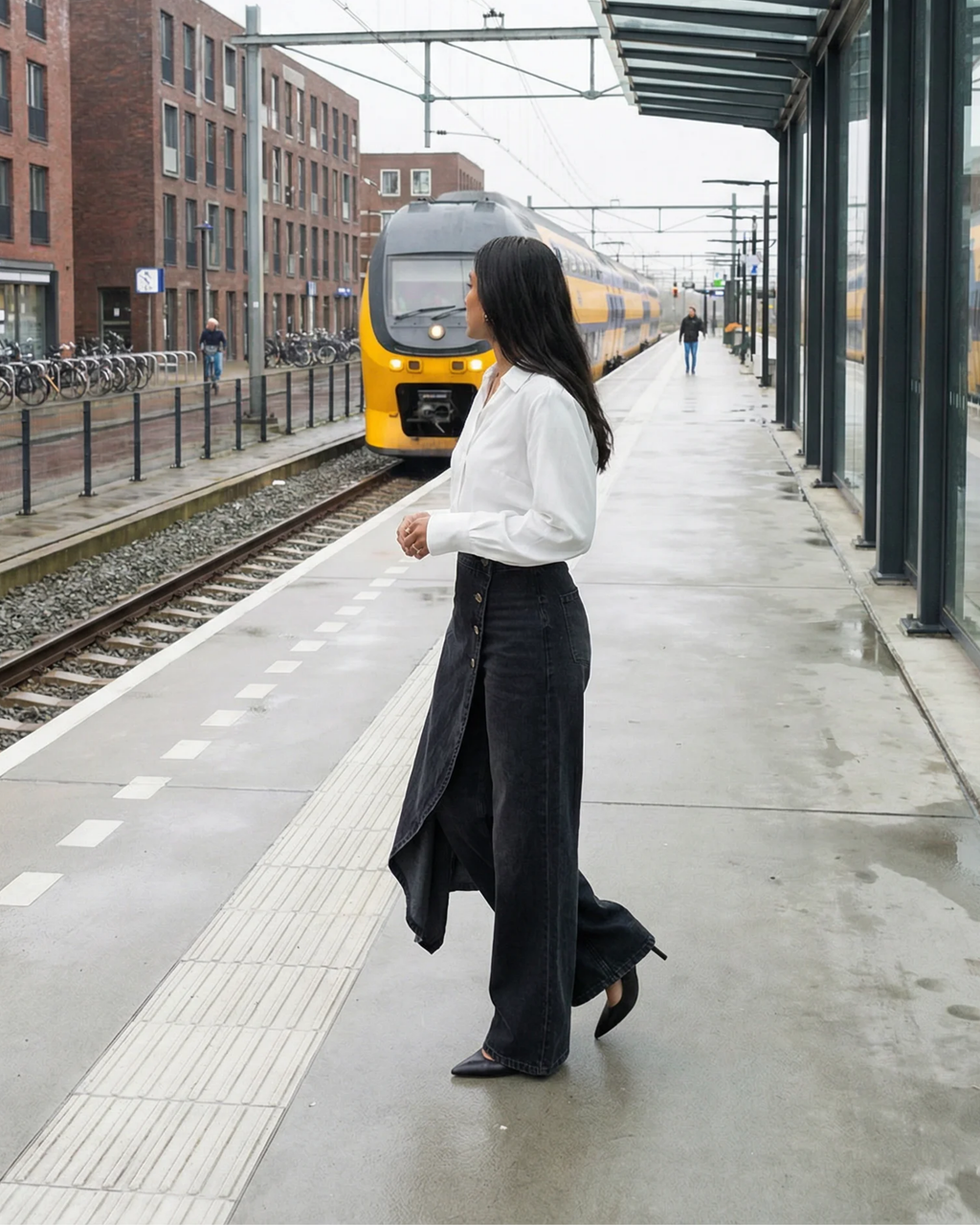 Denim Wikkelbroek – Slank & Comfortabel