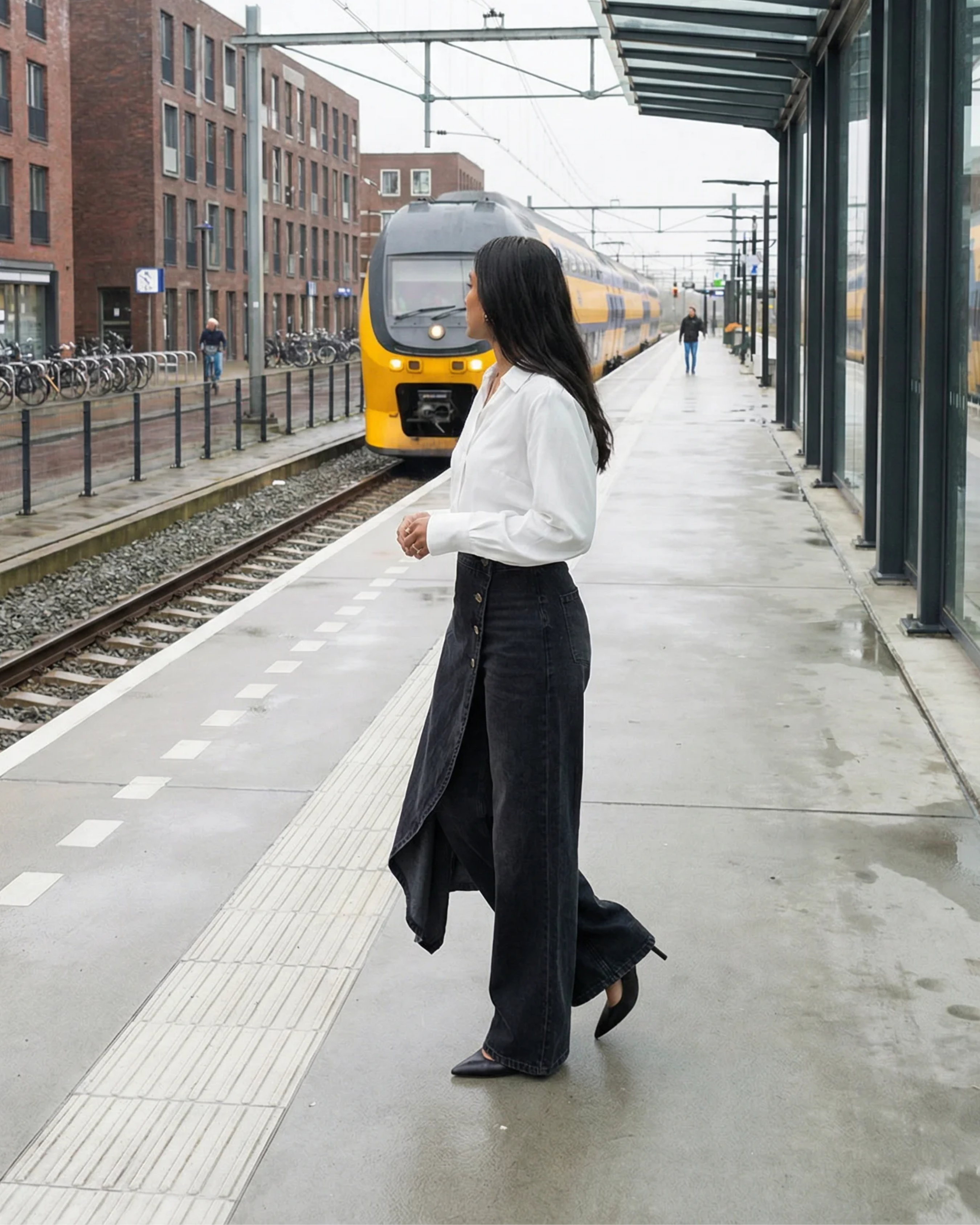 Denim Wikkelbroek – Slank & Comfortabel