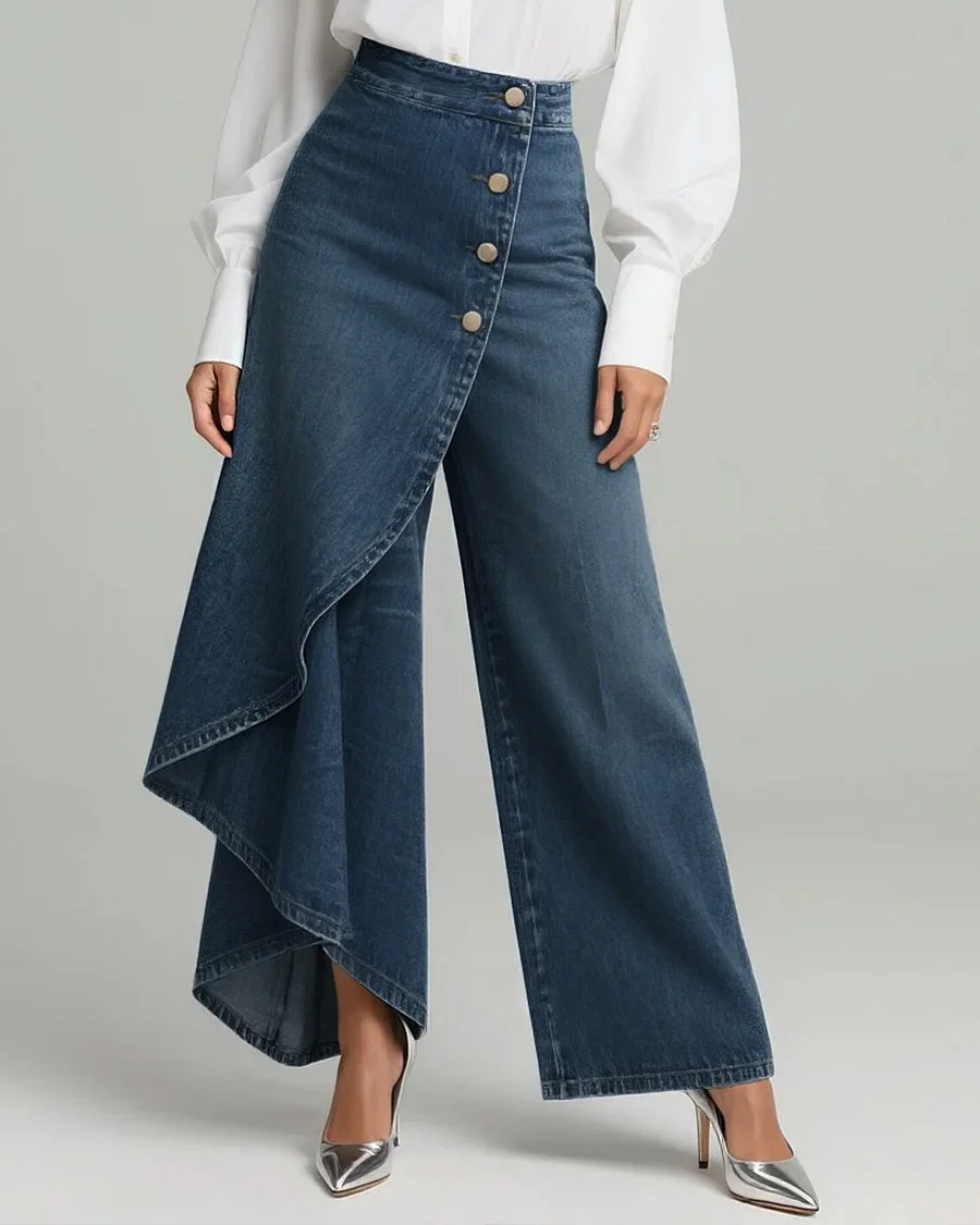 Denim Wikkelbroek – Slank & Comfortabel