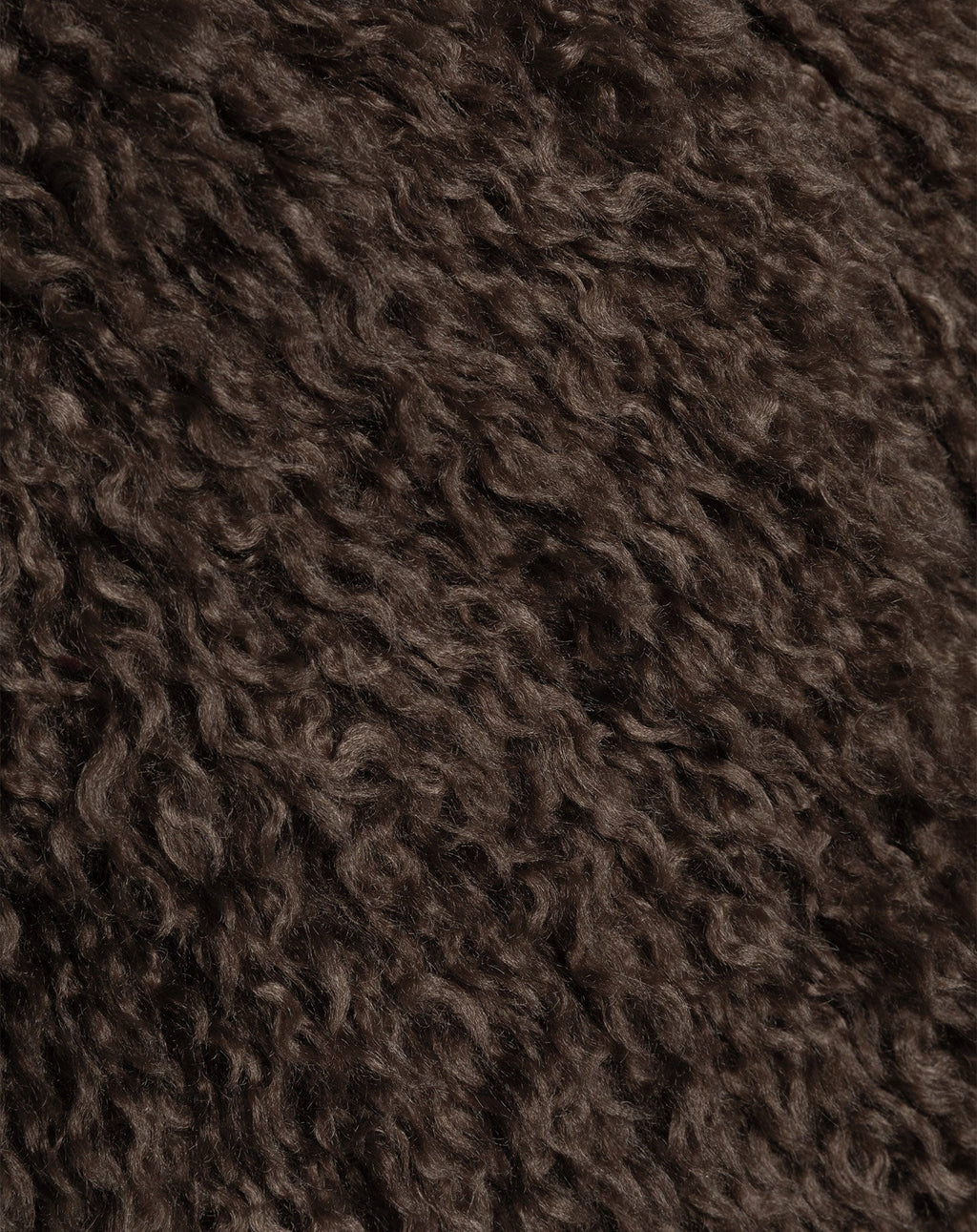 HAIRY GILET DONKERBRUIN