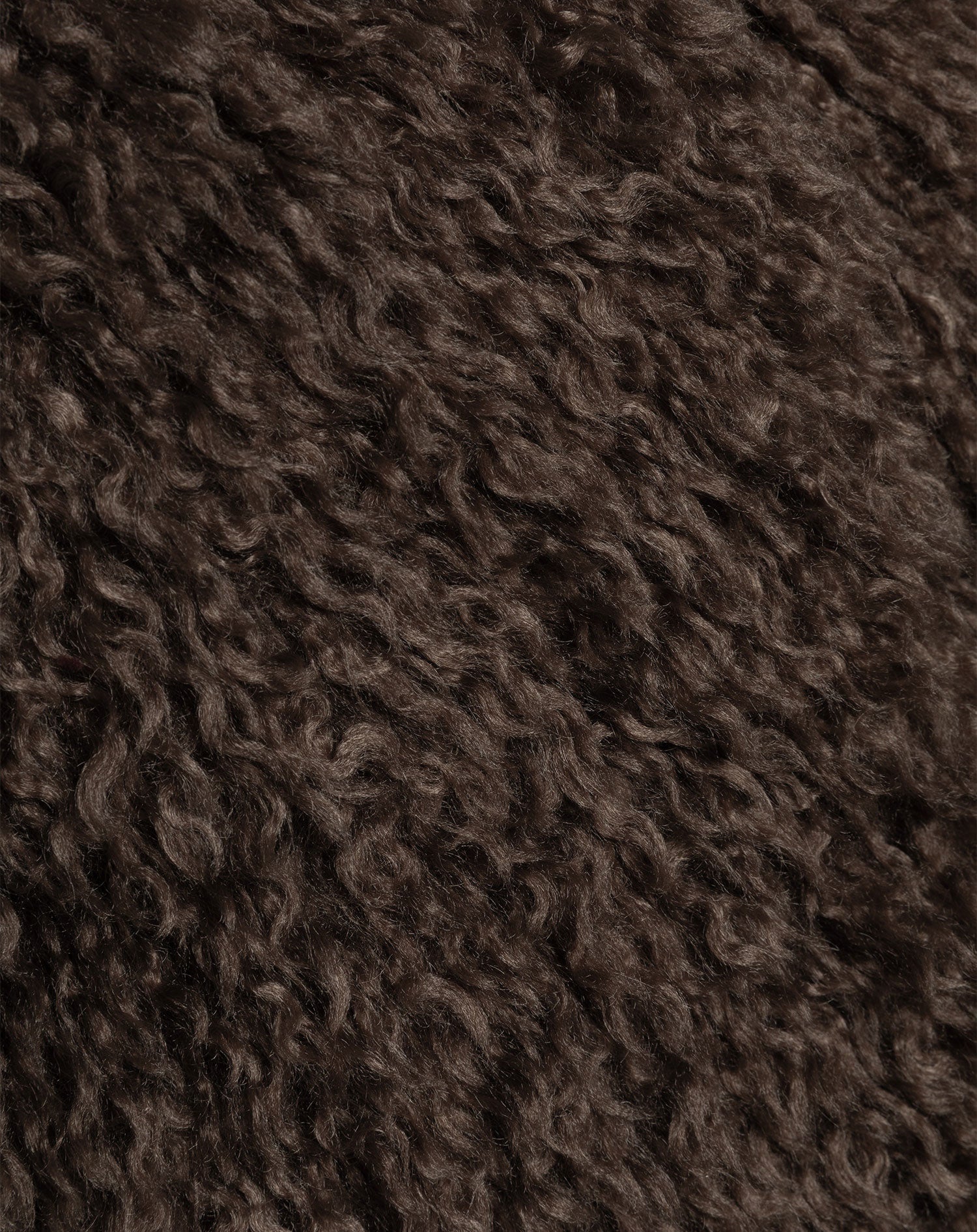 HAIRY GILET DONKERBRUIN