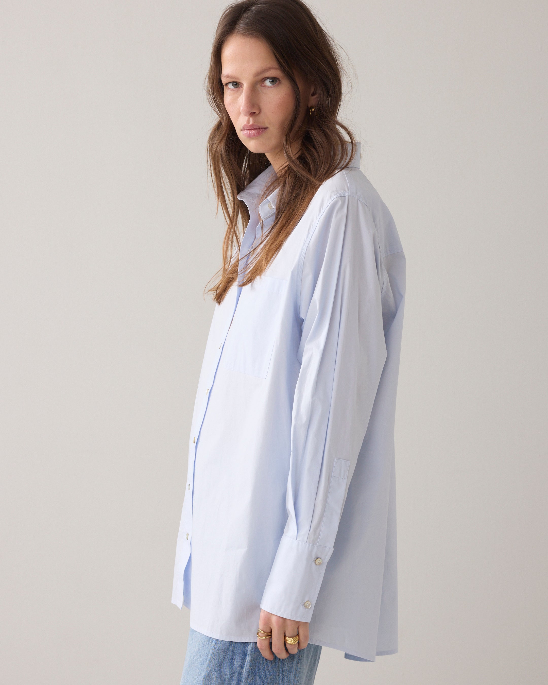 Overhemdblouse crispy poplin