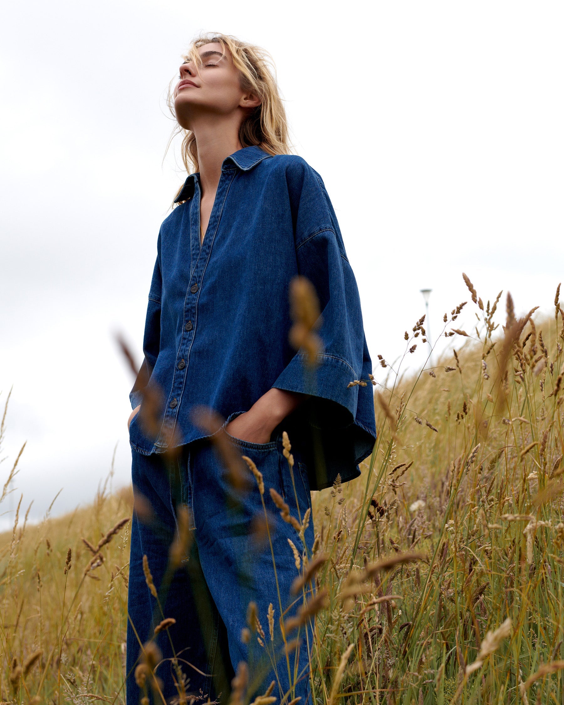 Kimonoblouse denim