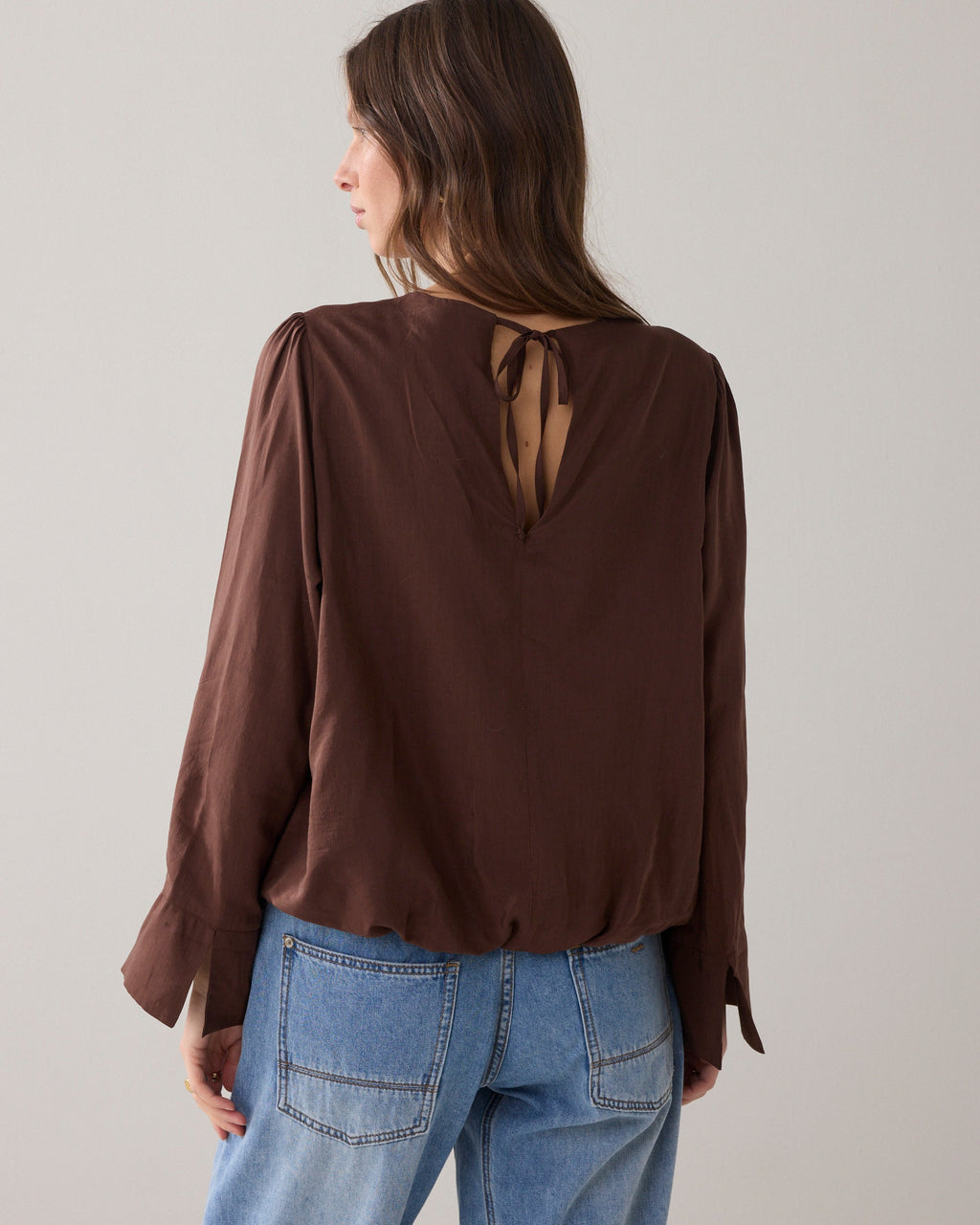 Geplooide top met glans