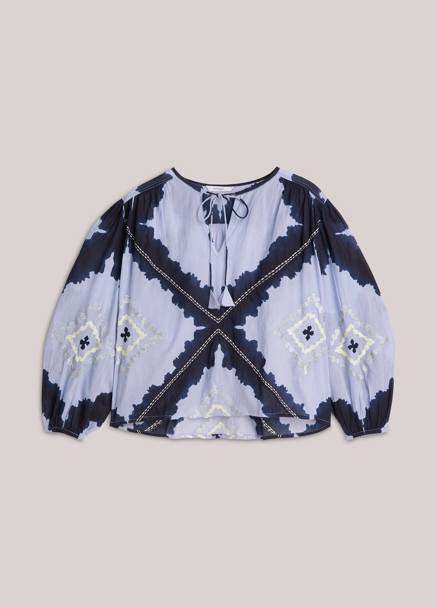 Tie-dye blouse katoenvoile
