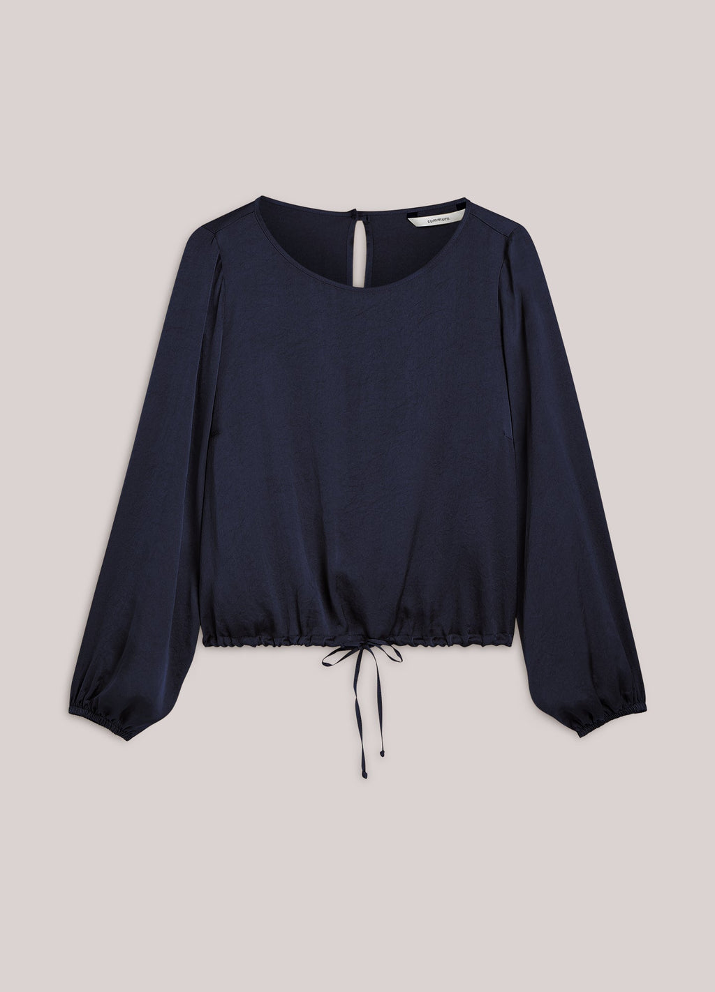 Silky top met boothals