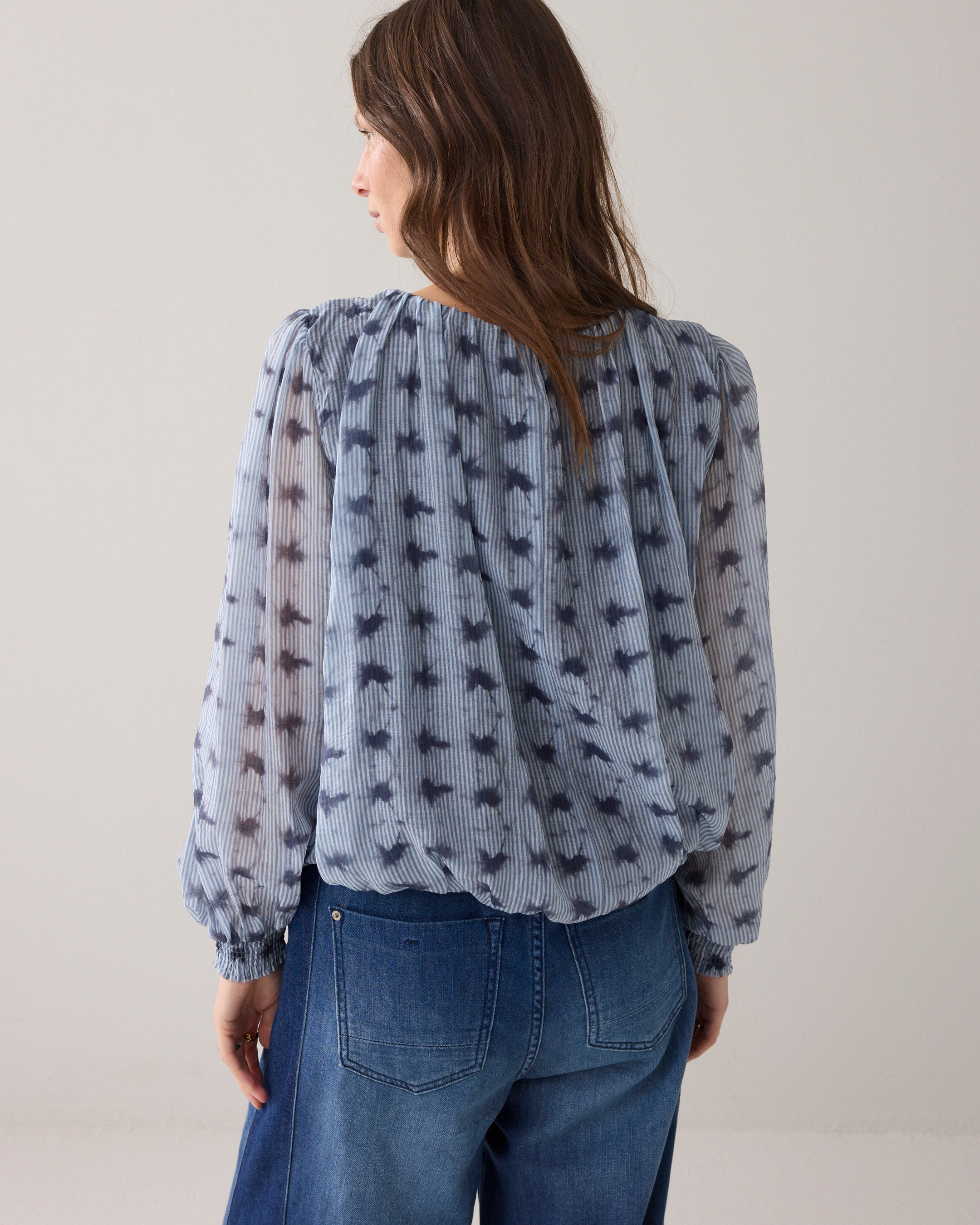 Top tie-dye streepjesprint