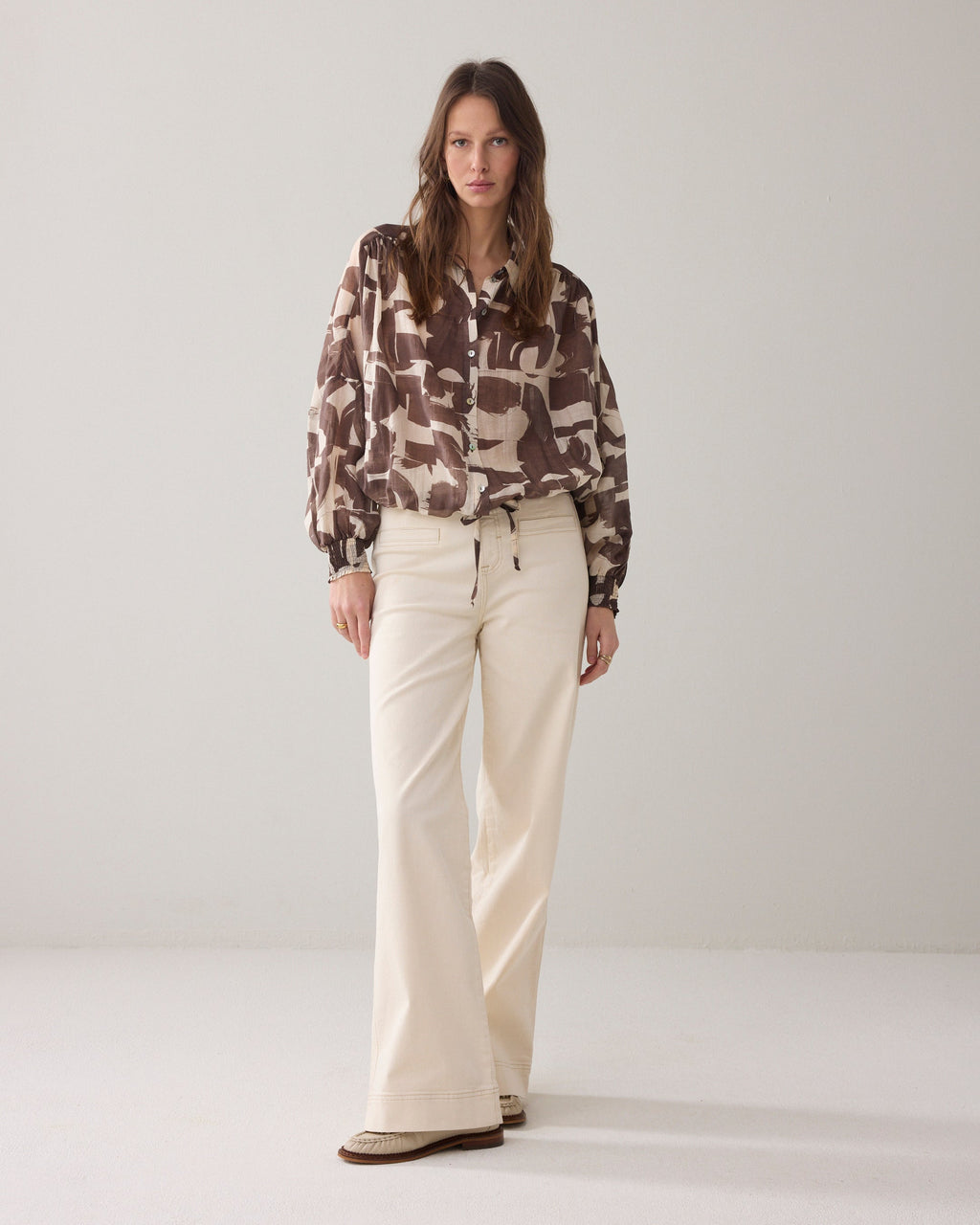Boxy blouse met graphic print