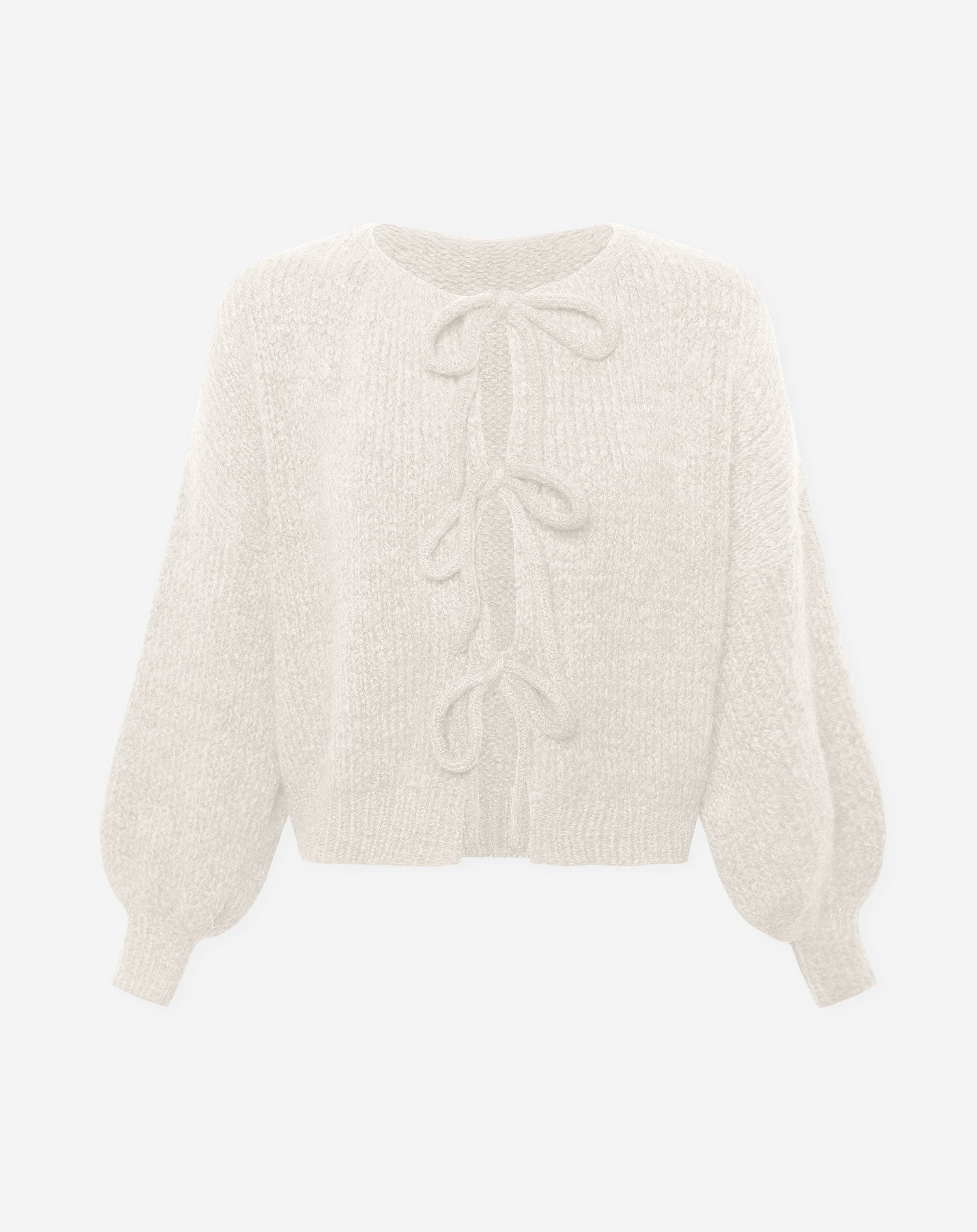 BOW CARDIGAN CRÈME