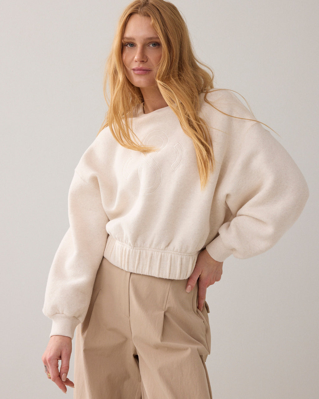 Cropped boxy sweater