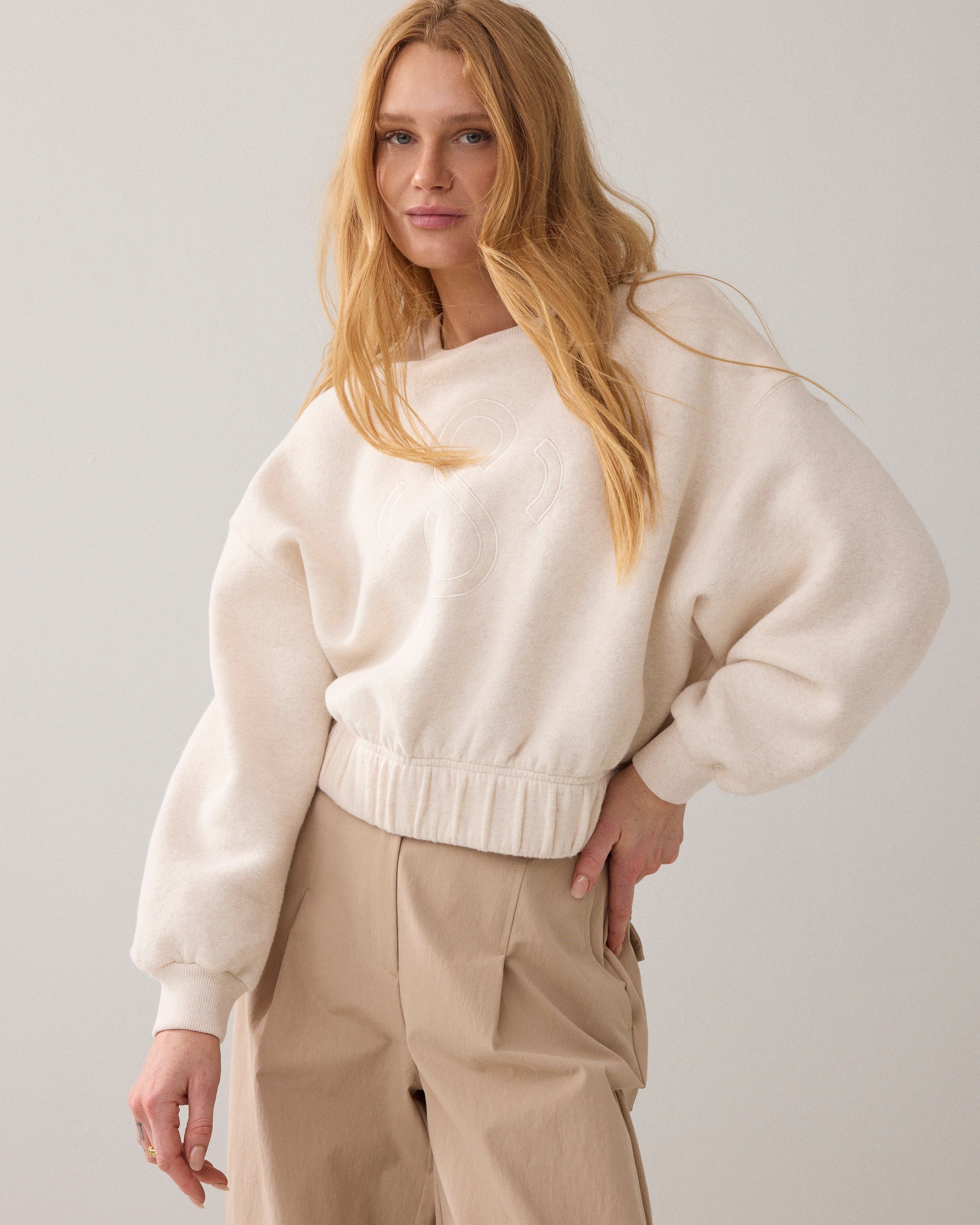 Cropped boxy sweater