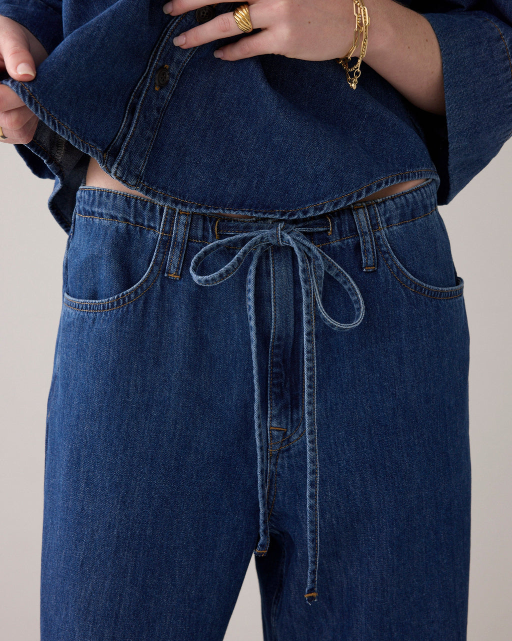 Denim pull-on