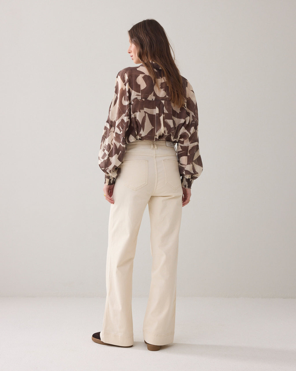 Flared broek hoge taille
