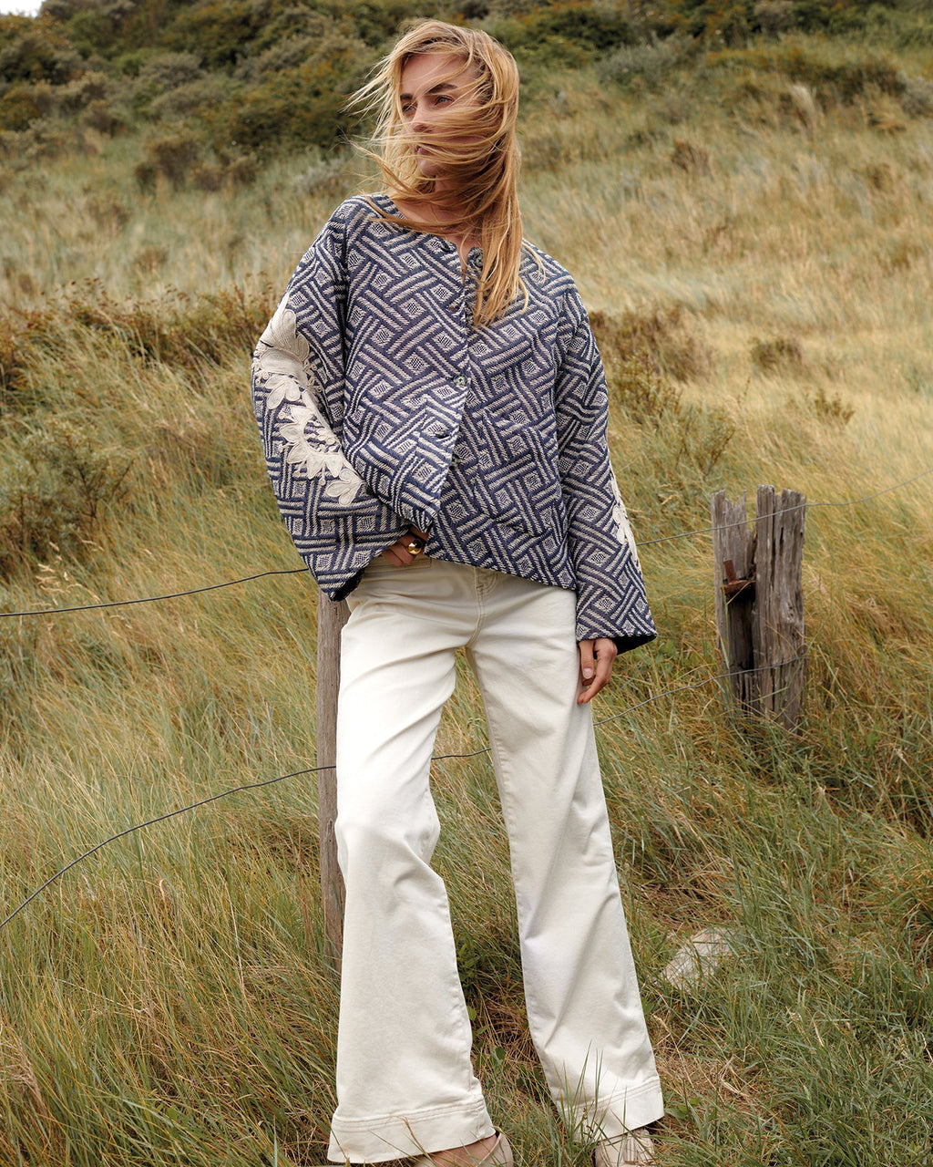 Flared broek hoge taille
