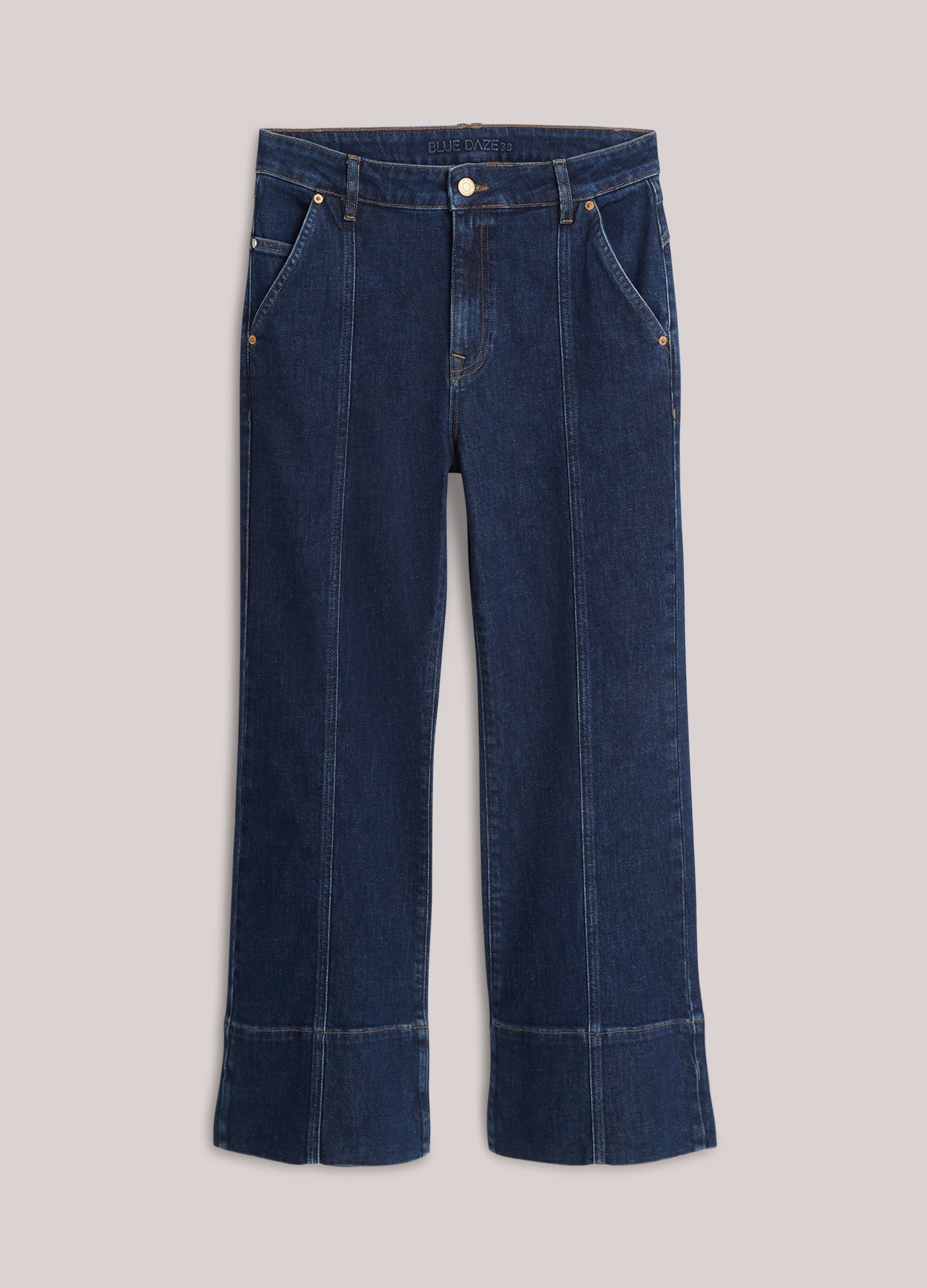 Flared jeans rinse denim