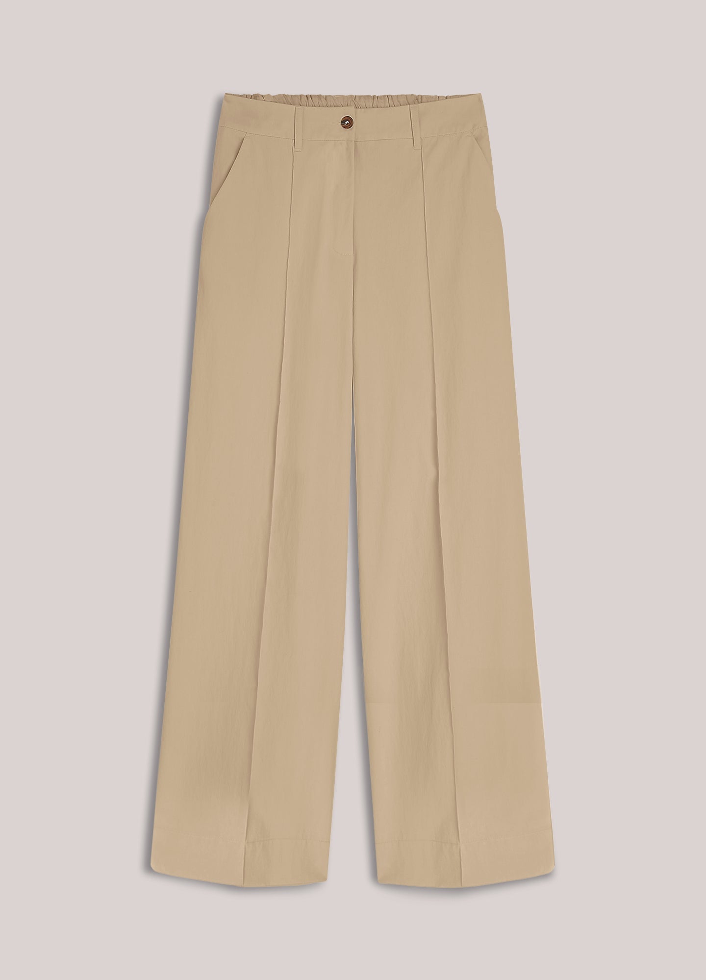 Wijde broek katoenblend