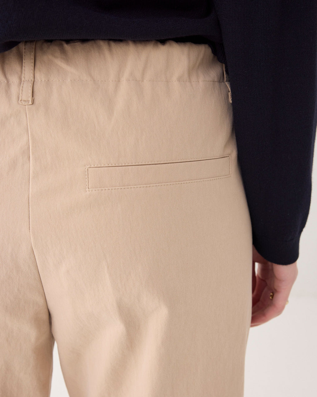Glanzende broek met rechte pijp