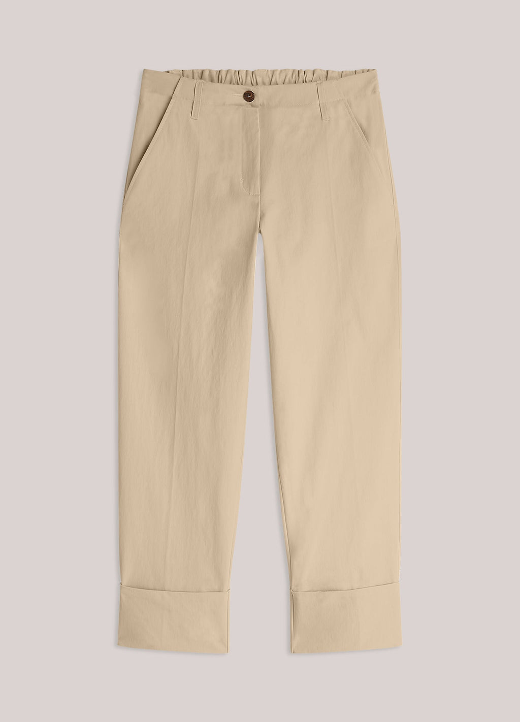 Glanzende broek met rechte pijp