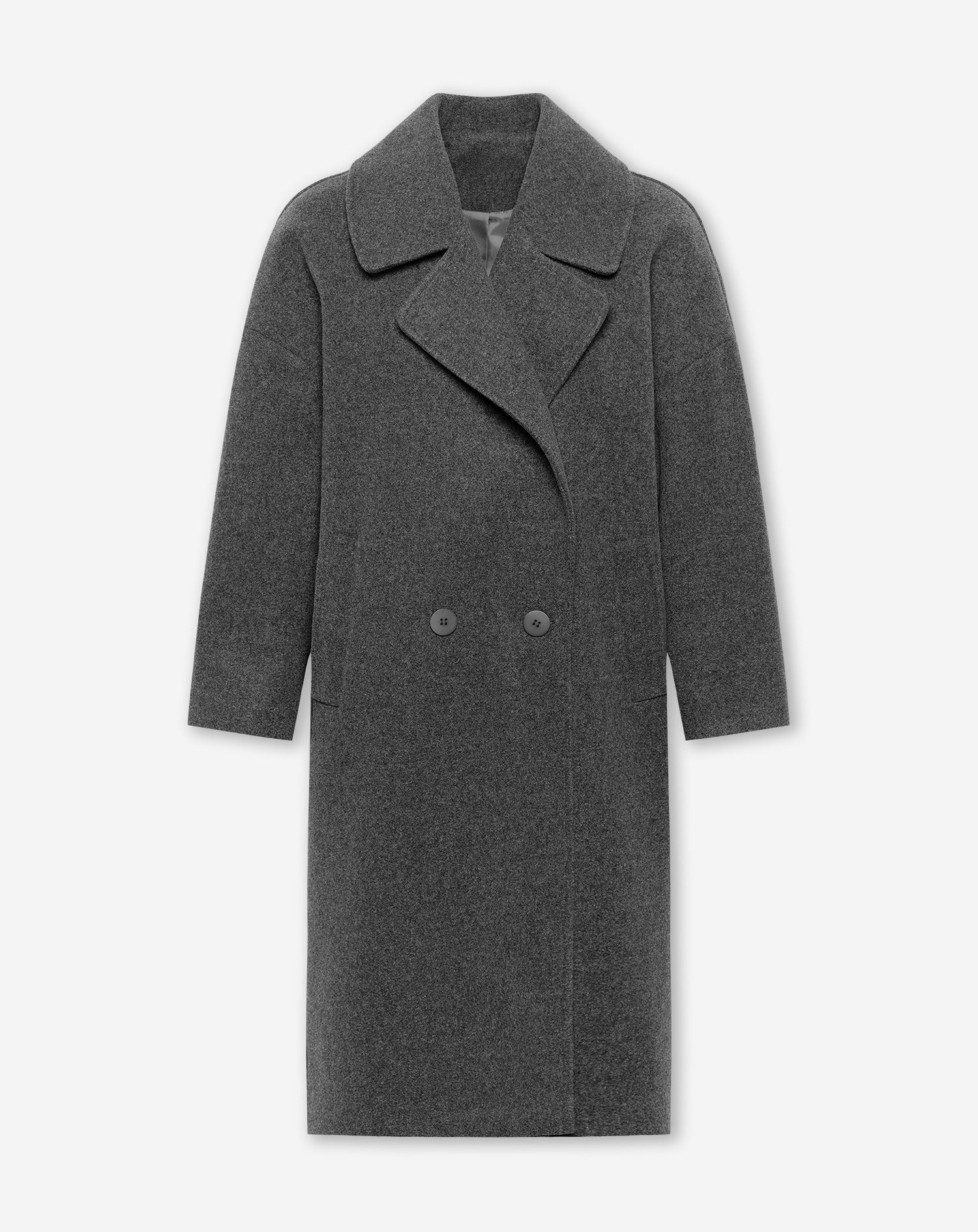 LONG COAT DONKERGRIJS