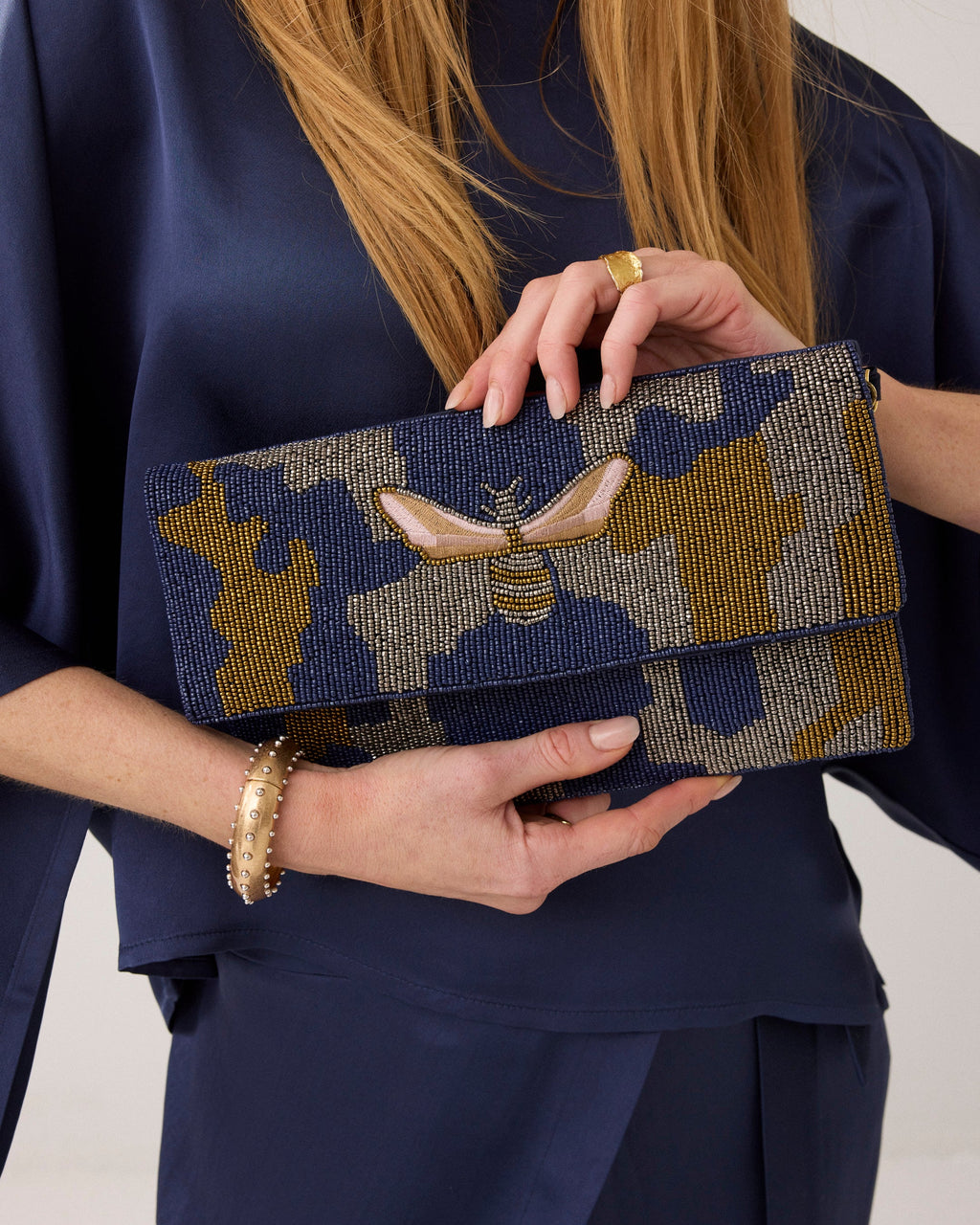 Clutch met kralen