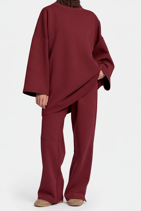 Comfy Broek Bordeaux