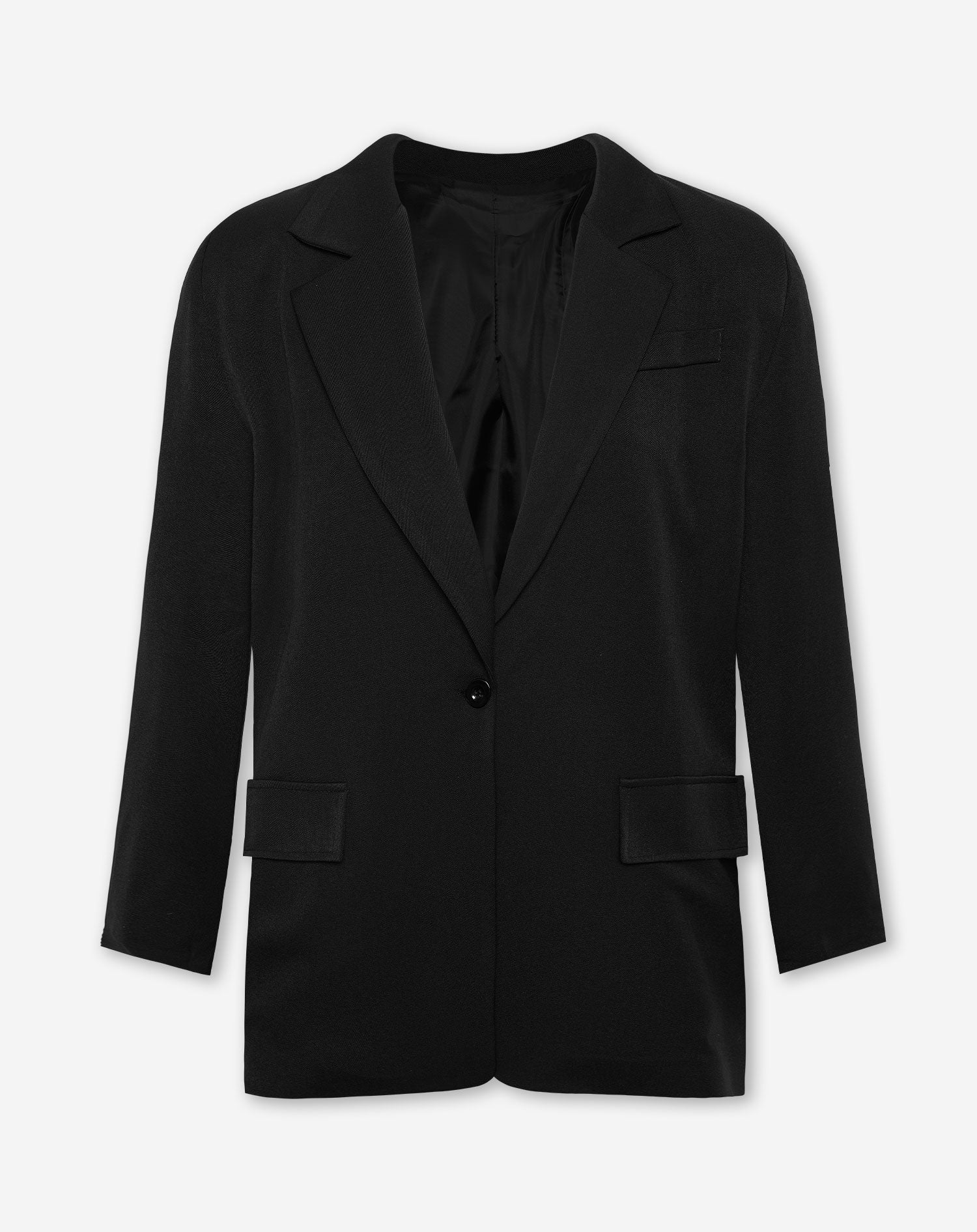 1 KNOOP OVERSIZED BLAZER ZWART