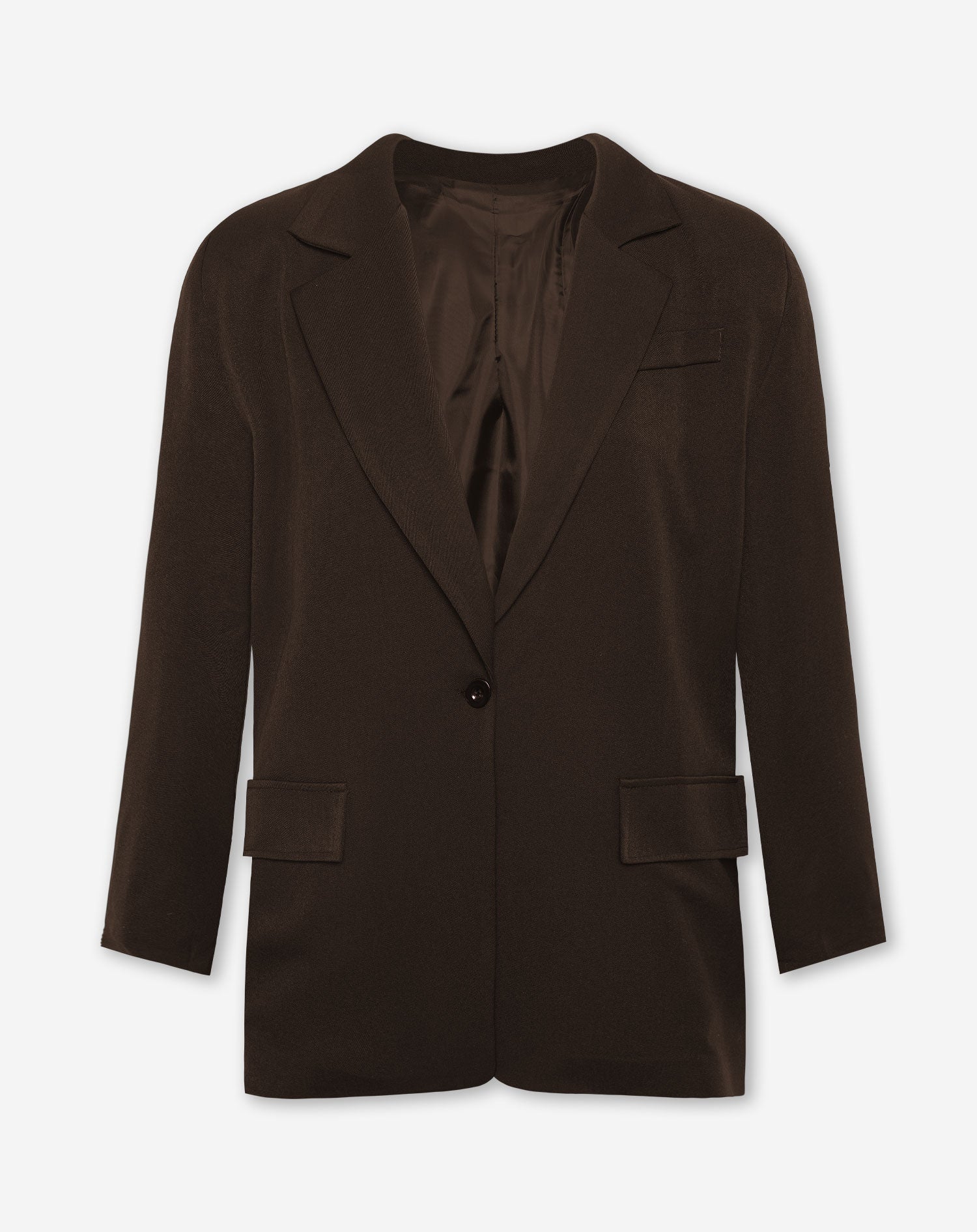 1 KNOOP OVERSIZED BLAZER DONKERBRUIN