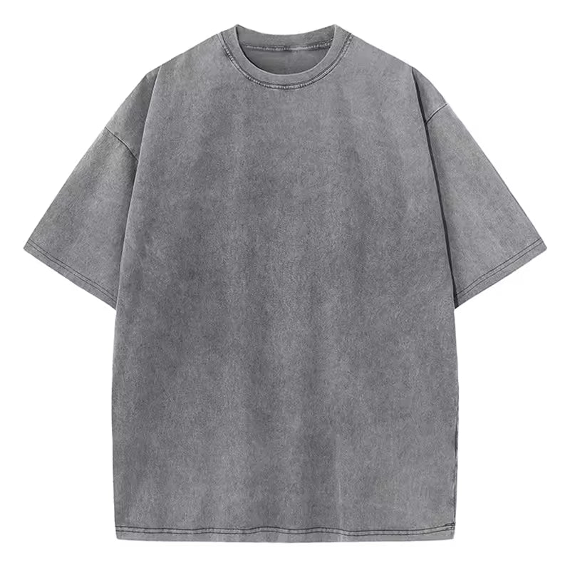 BASIC OVERSIZED T-SHIRT ACID GRIJS