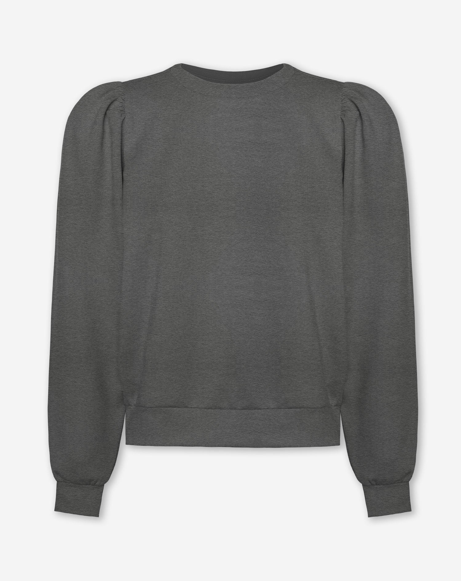 SCUBA PUFF SLEEVE SWEATER DONKERGRIJS
