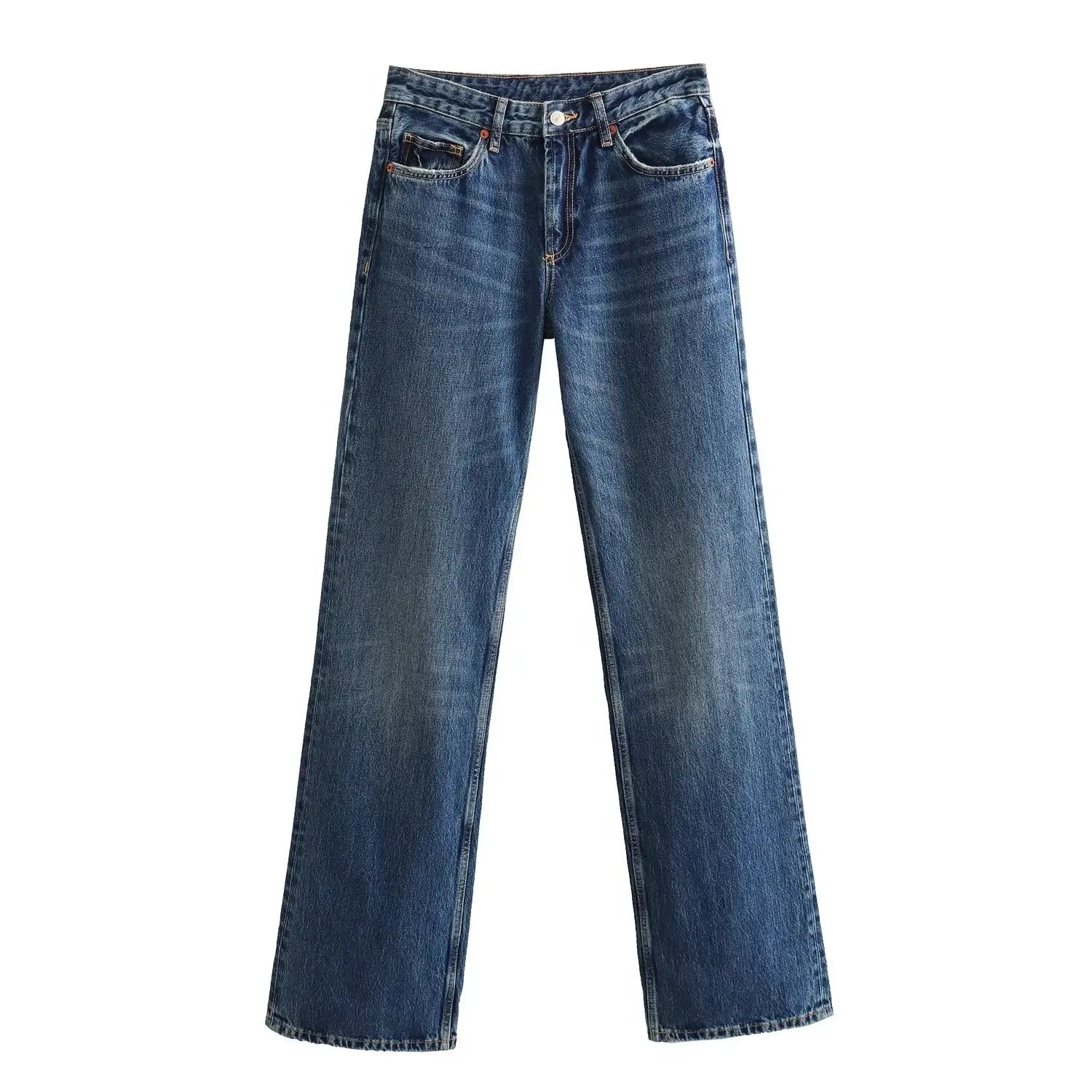 Rechte Hoogte Taille Jeans – Klassiek & Comfortabel