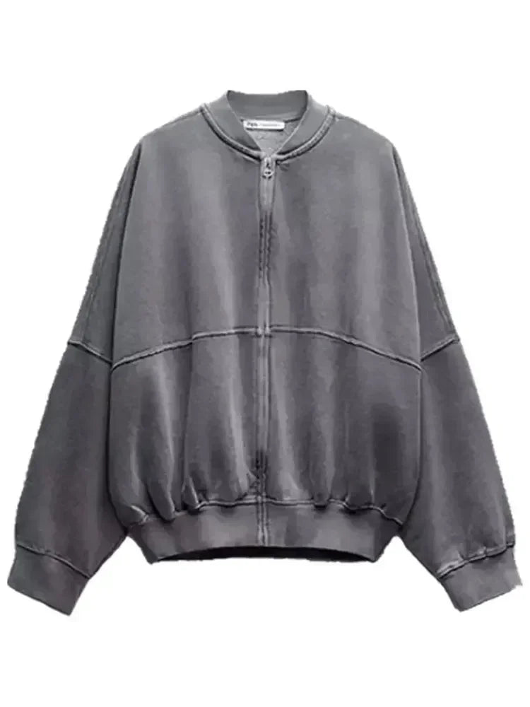 2025 Winter Damesmode Sets 2-delig Fleece Sweatshirt Gevoerd Stretch Bomberjack + Hoge Taille Wilde Vrouwelijke Broek