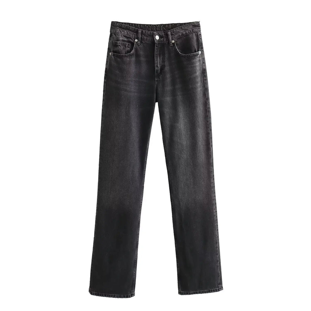 Rechte Hoogte Taille Jeans – Klassiek & Comfortabel