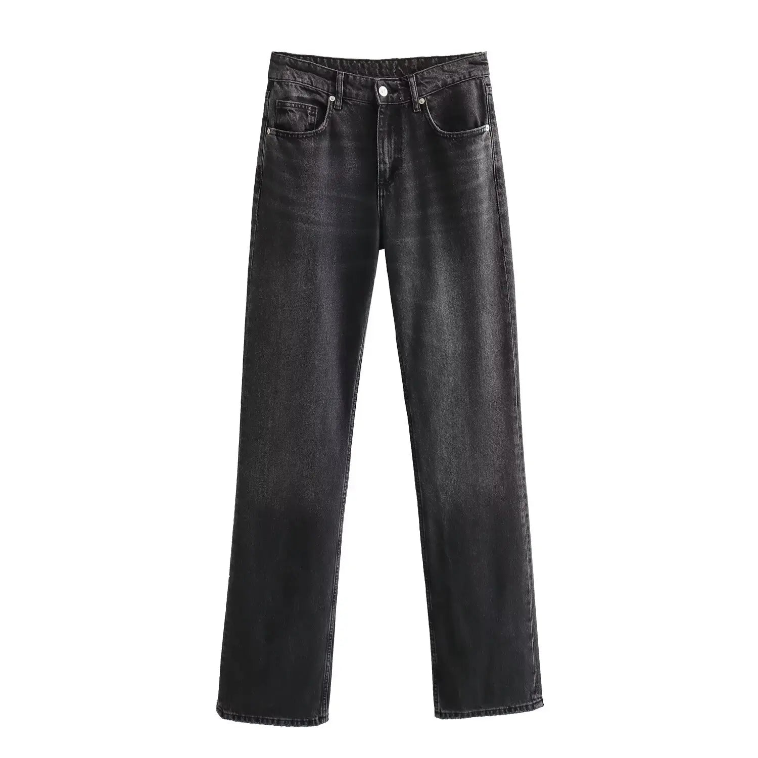 Rechte Hoogte Taille Jeans – Klassiek & Comfortabel