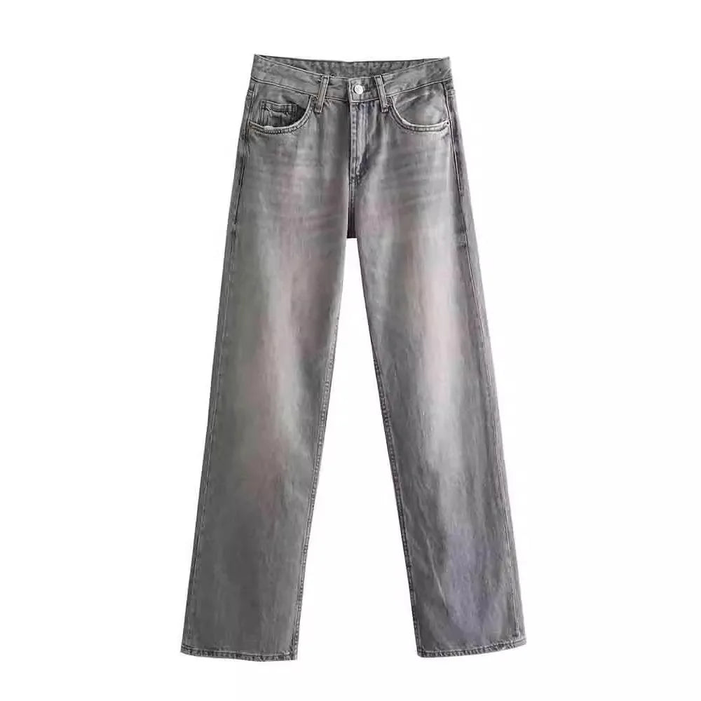 Rechte Hoogte Taille Jeans – Klassiek & Comfortabel