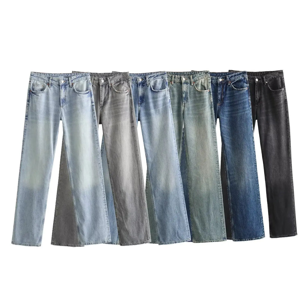 Rechte Hoogte Taille Jeans – Klassiek & Comfortabel