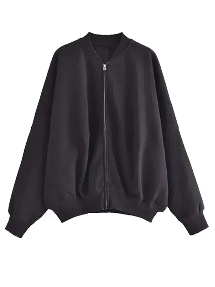 2025 Winter Damesmode Sets 2-delig Fleece Sweatshirt Gevoerd Stretch Bomberjack + Hoge Taille Wilde Vrouwelijke Broek