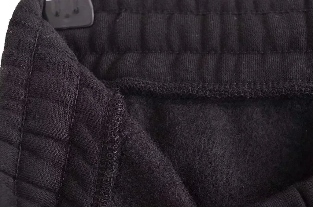 2025 Winter Damesmode Sets 2-delig Fleece Sweatshirt Gevoerd Stretch Bomberjack + Hoge Taille Wilde Vrouwelijke Broek