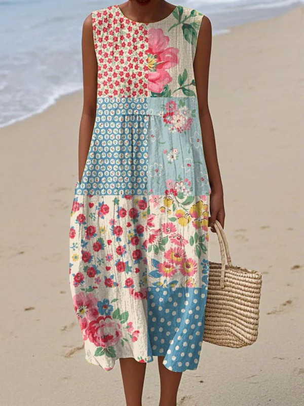 Luchtige en mouwloze zomerjurk